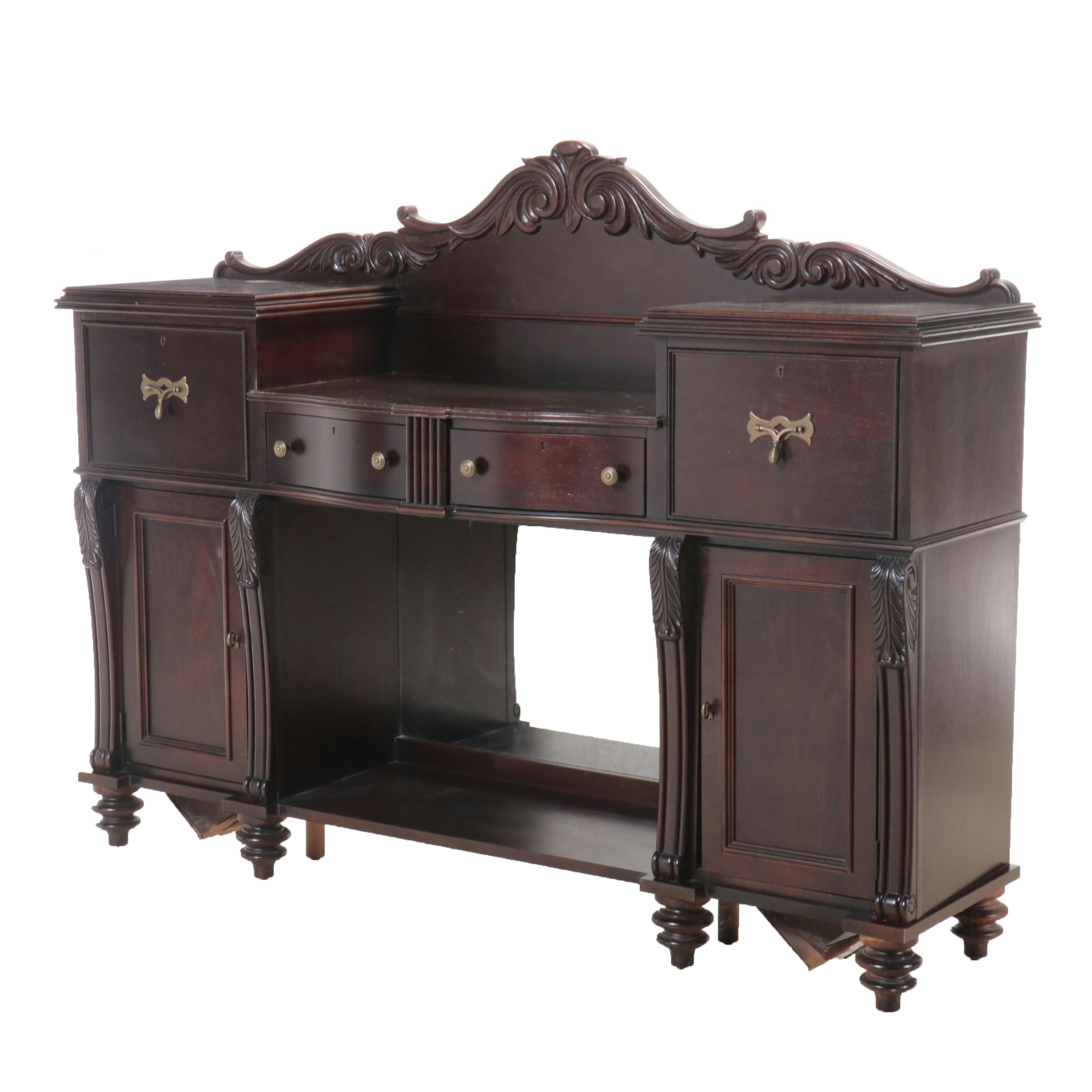 Stanley Furniture Double Pedestal Mahogany Buffet