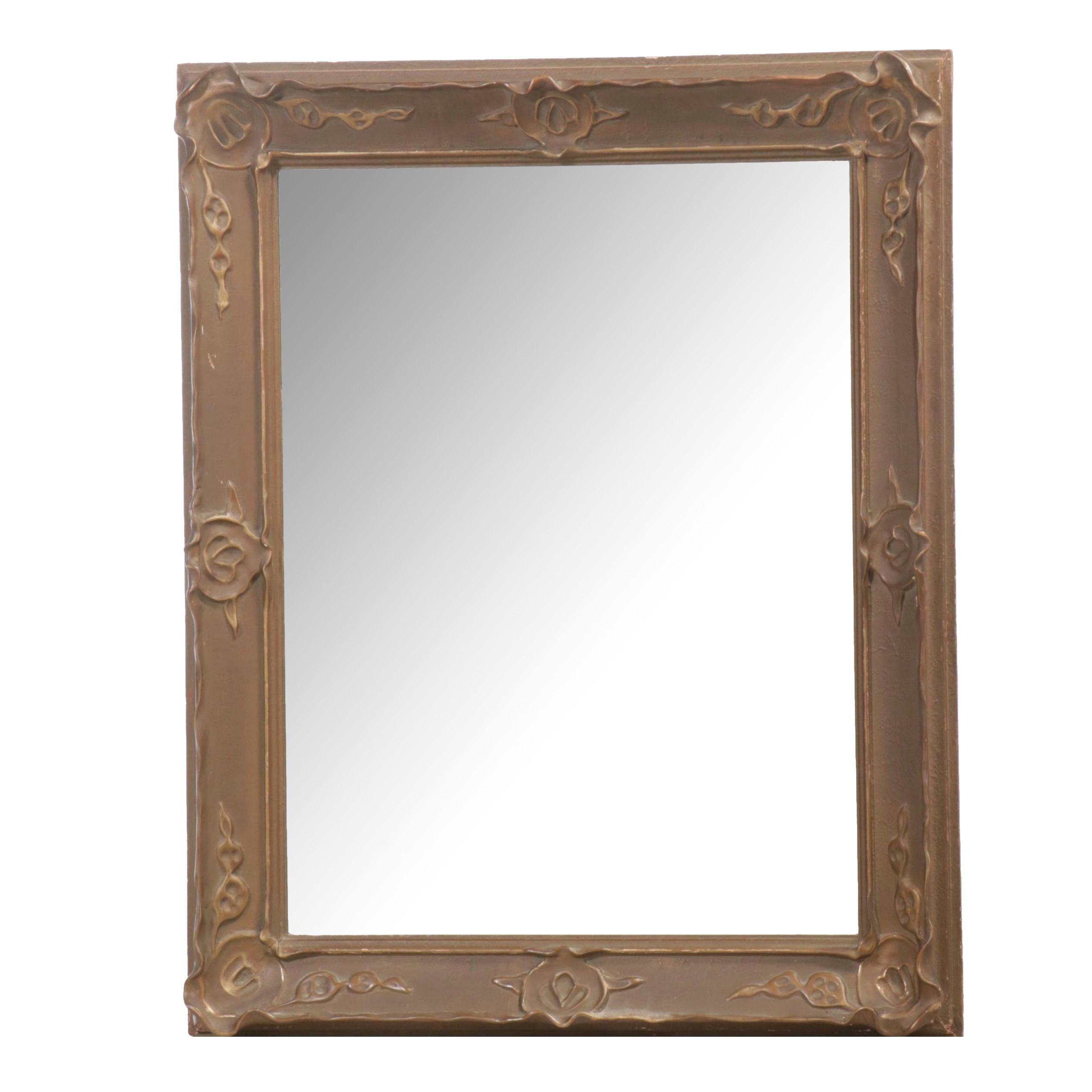 Art Nouveau Style Painted Wood Wall Mirror, Late 19th/Early 20th C.