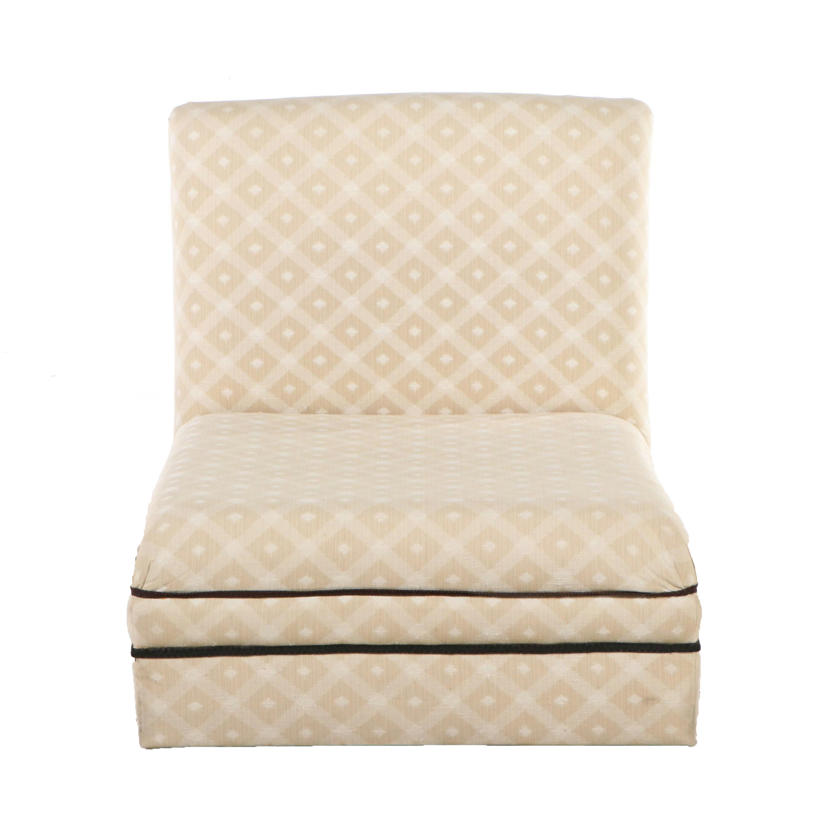 Vintage Upholstered Slipper Chair