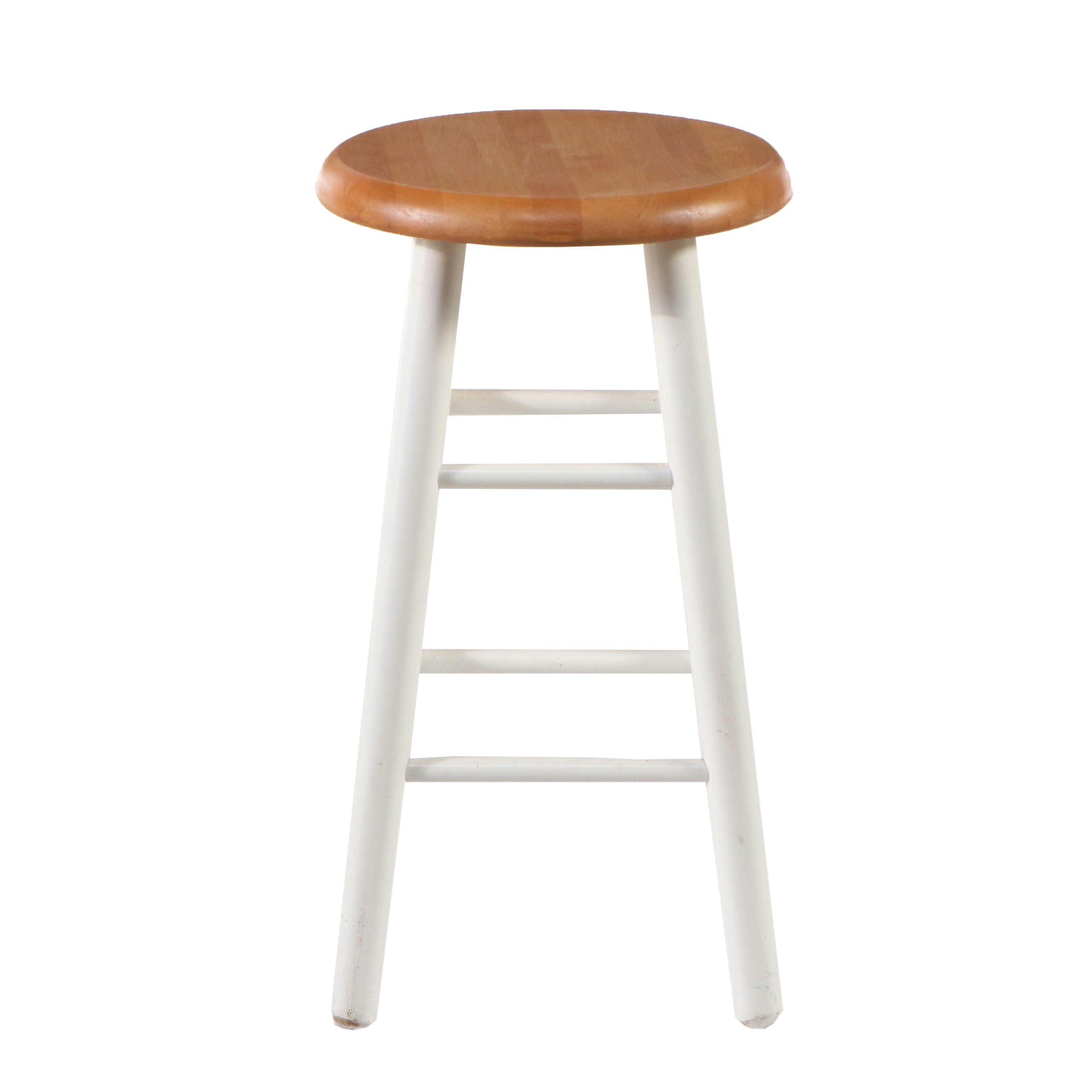Painted Wooden Stool