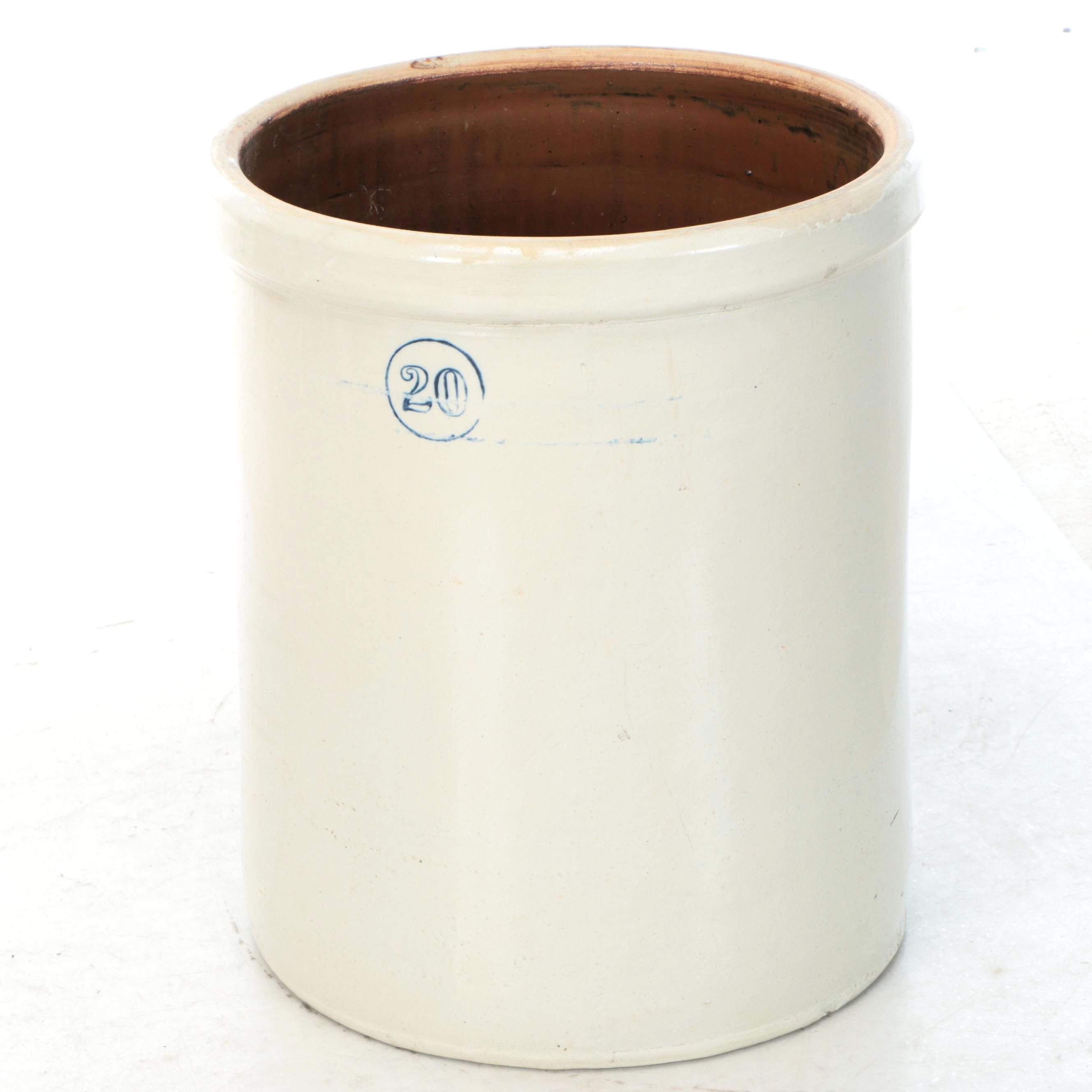 American Stoneware 20 Gallon Crock, 20th Century