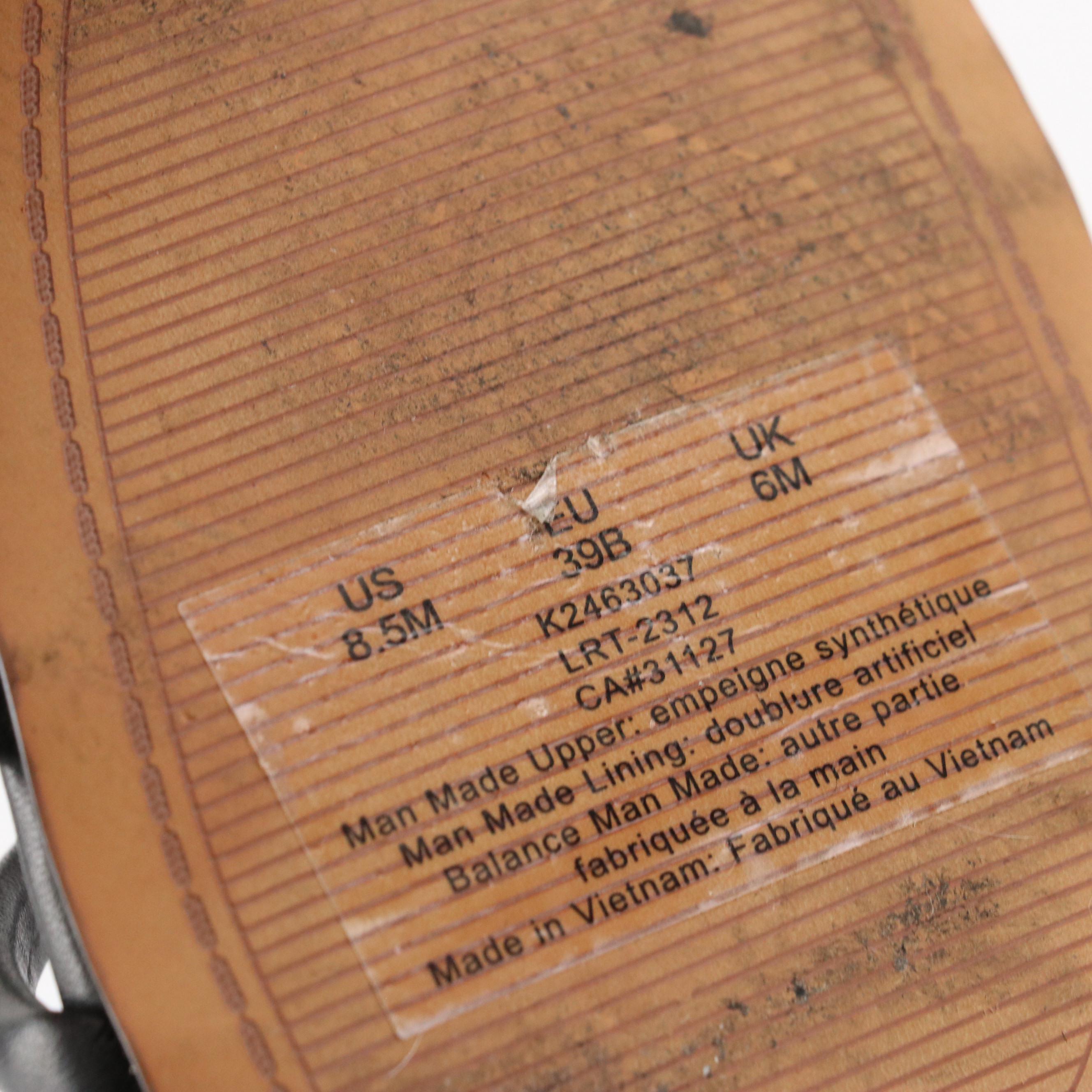 DKNY Trixie Ankle Strap Block Heel Sandals in Black Leather