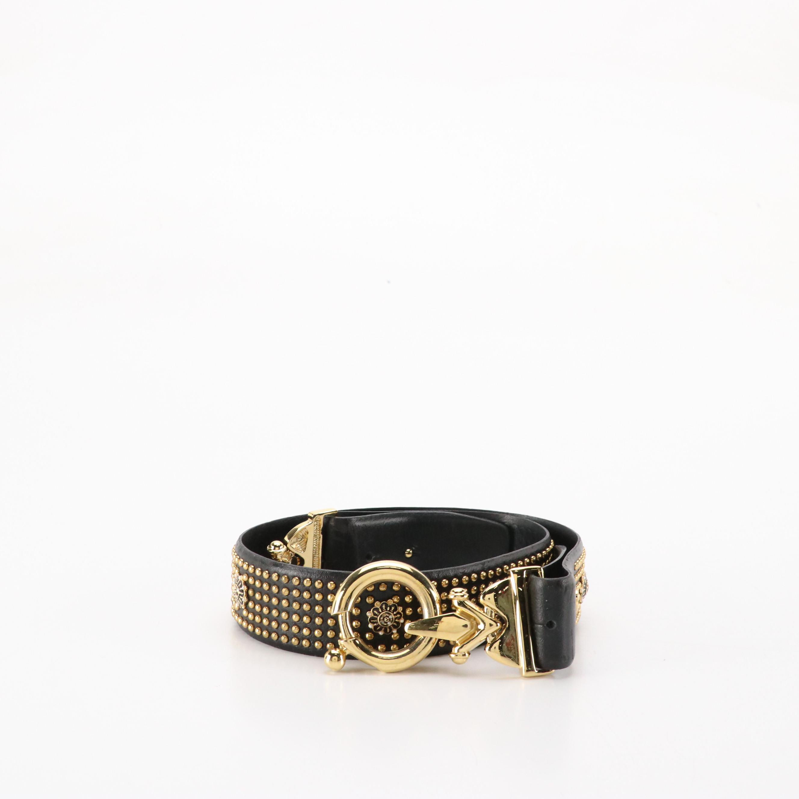 St. John Studded Leather Belt