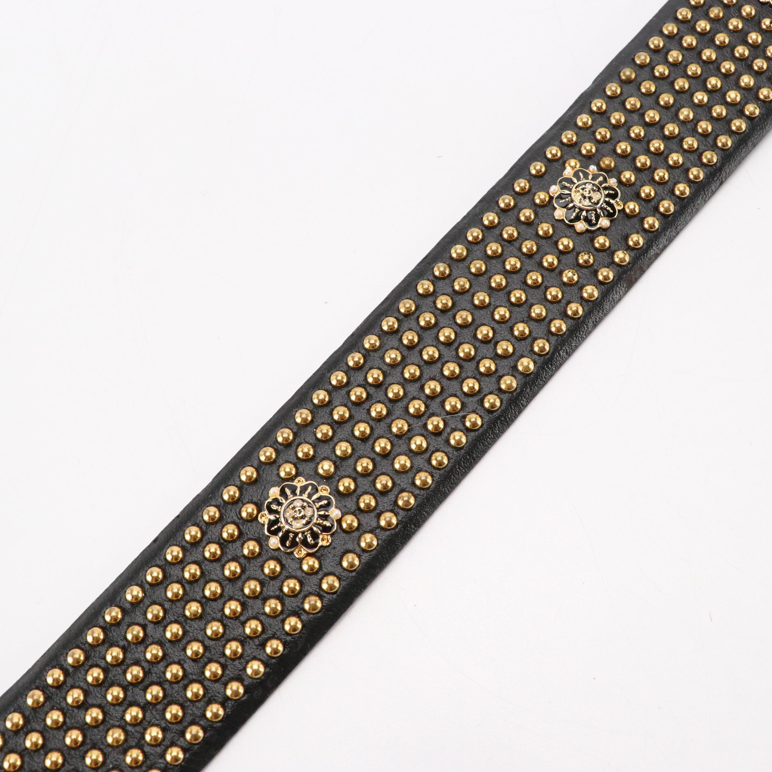 St. John Studded Leather Belt