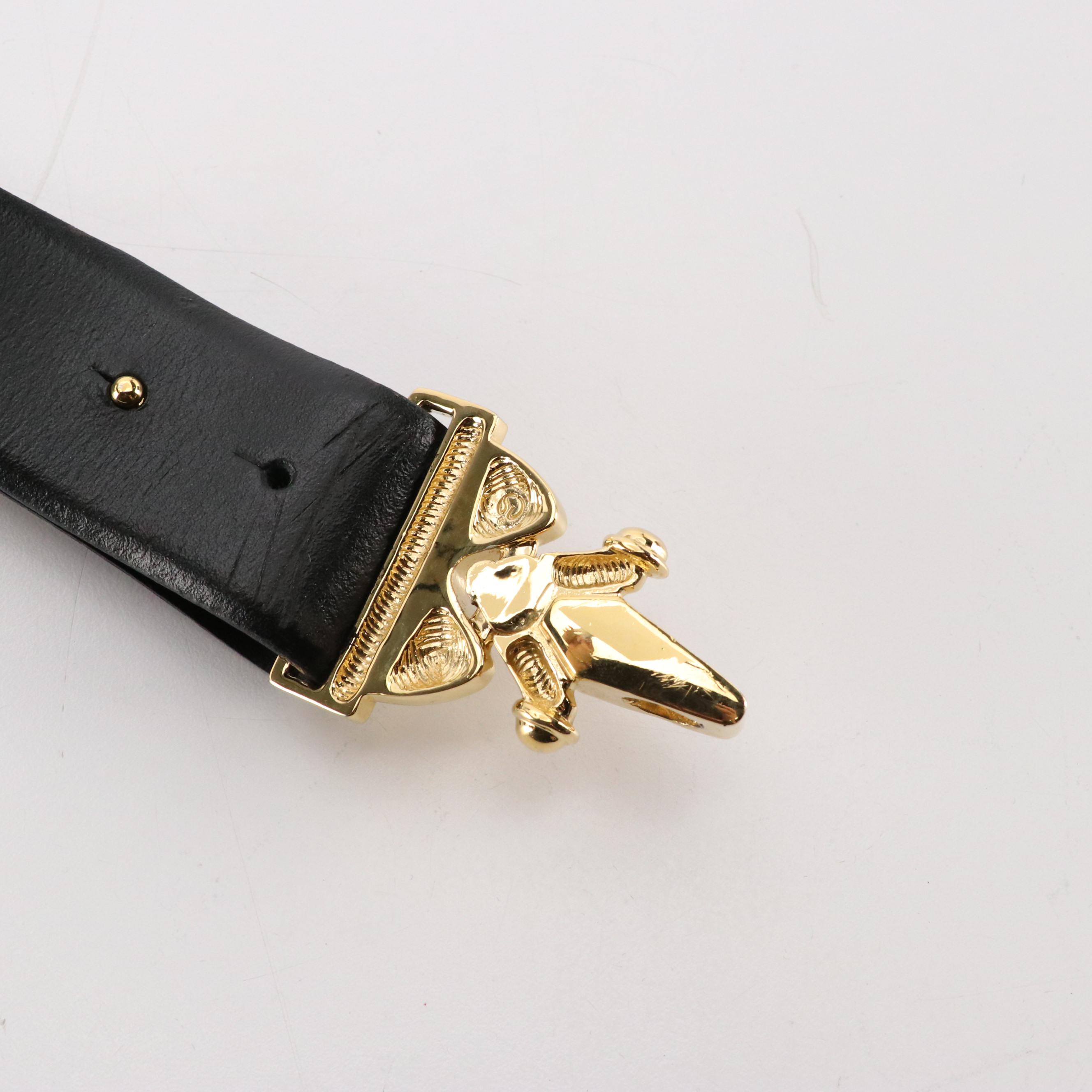 St. John Studded Leather Belt