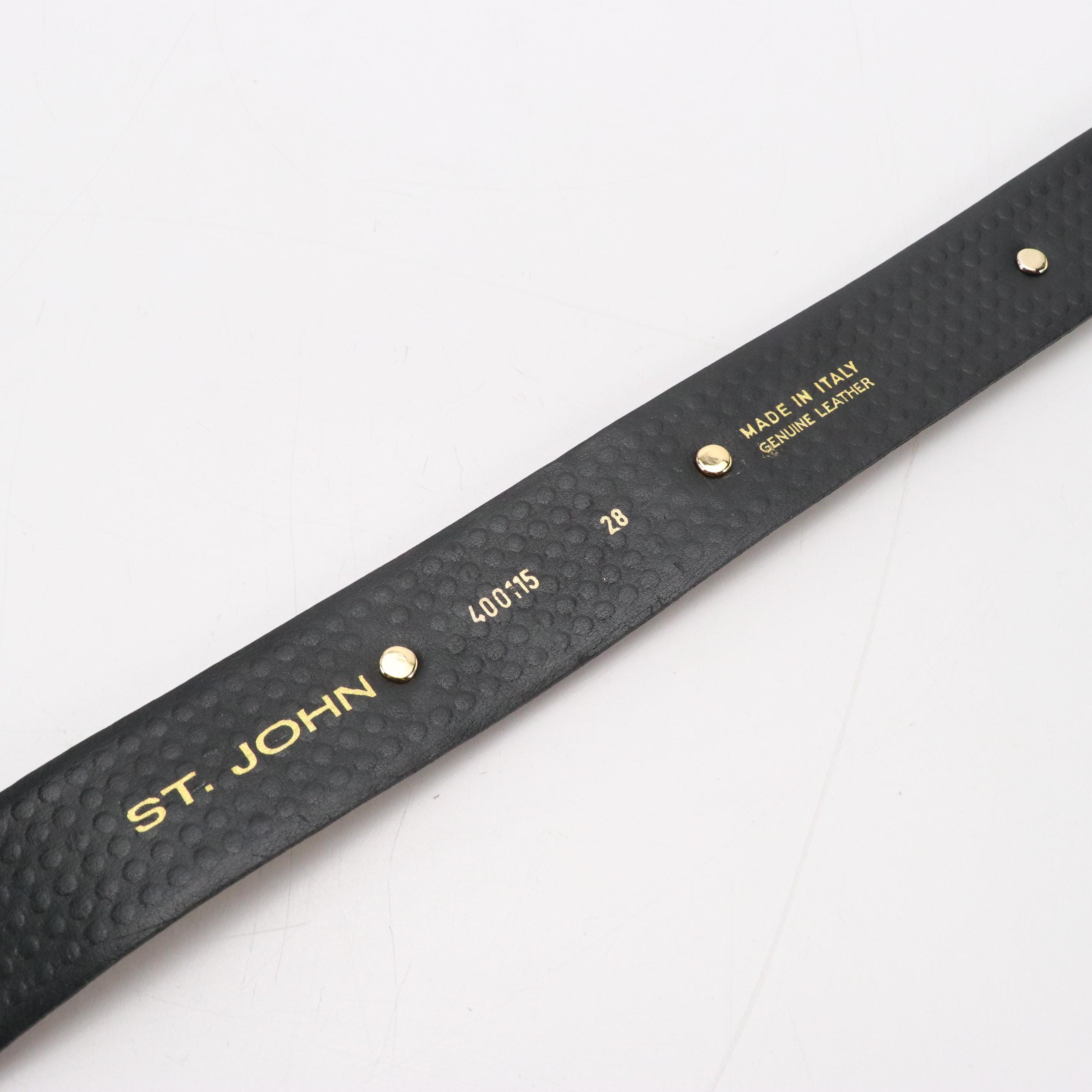 St. John Studded Leather Belt
