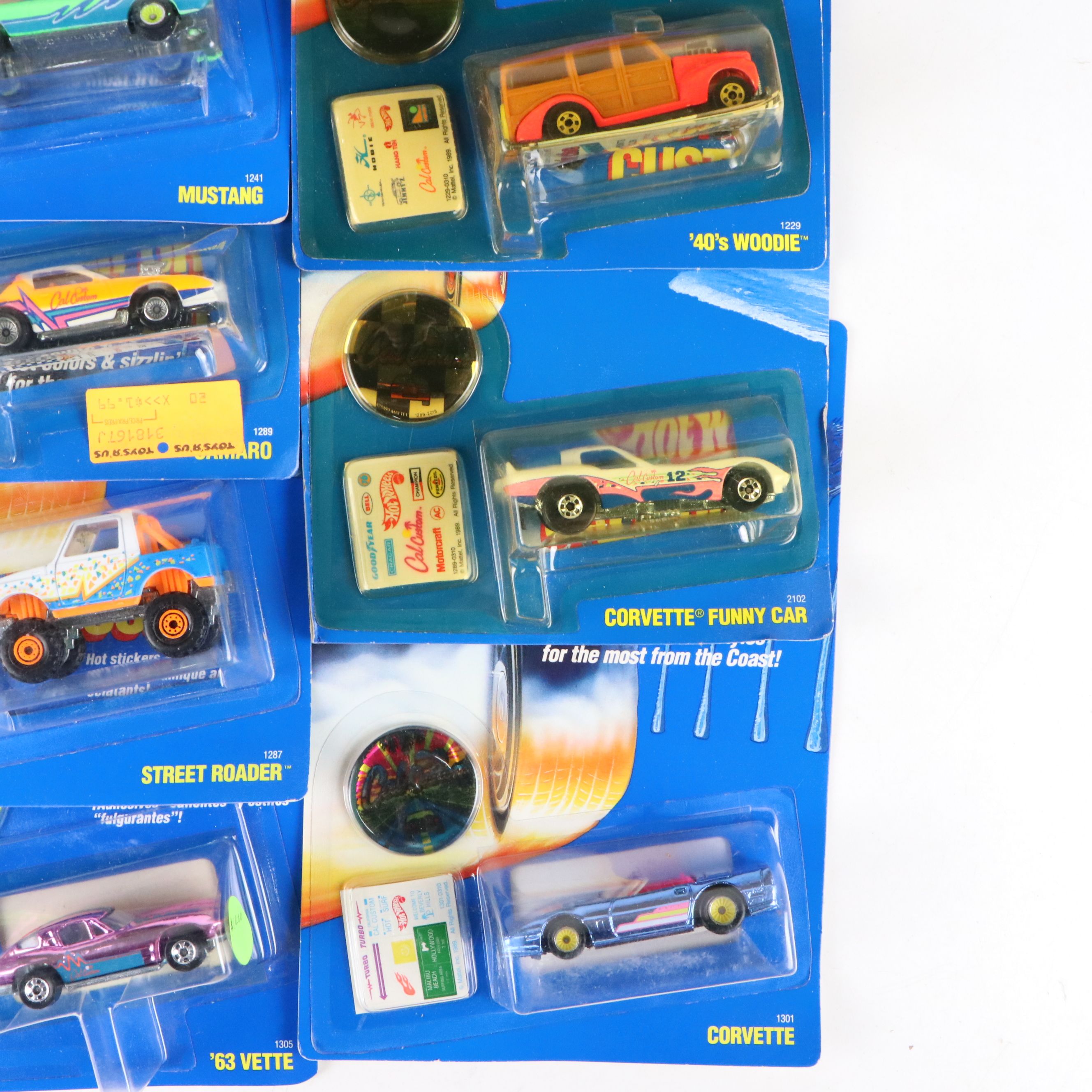 Hot Wheels "Corvette Funny Car" and More California Custom Cars, 1989