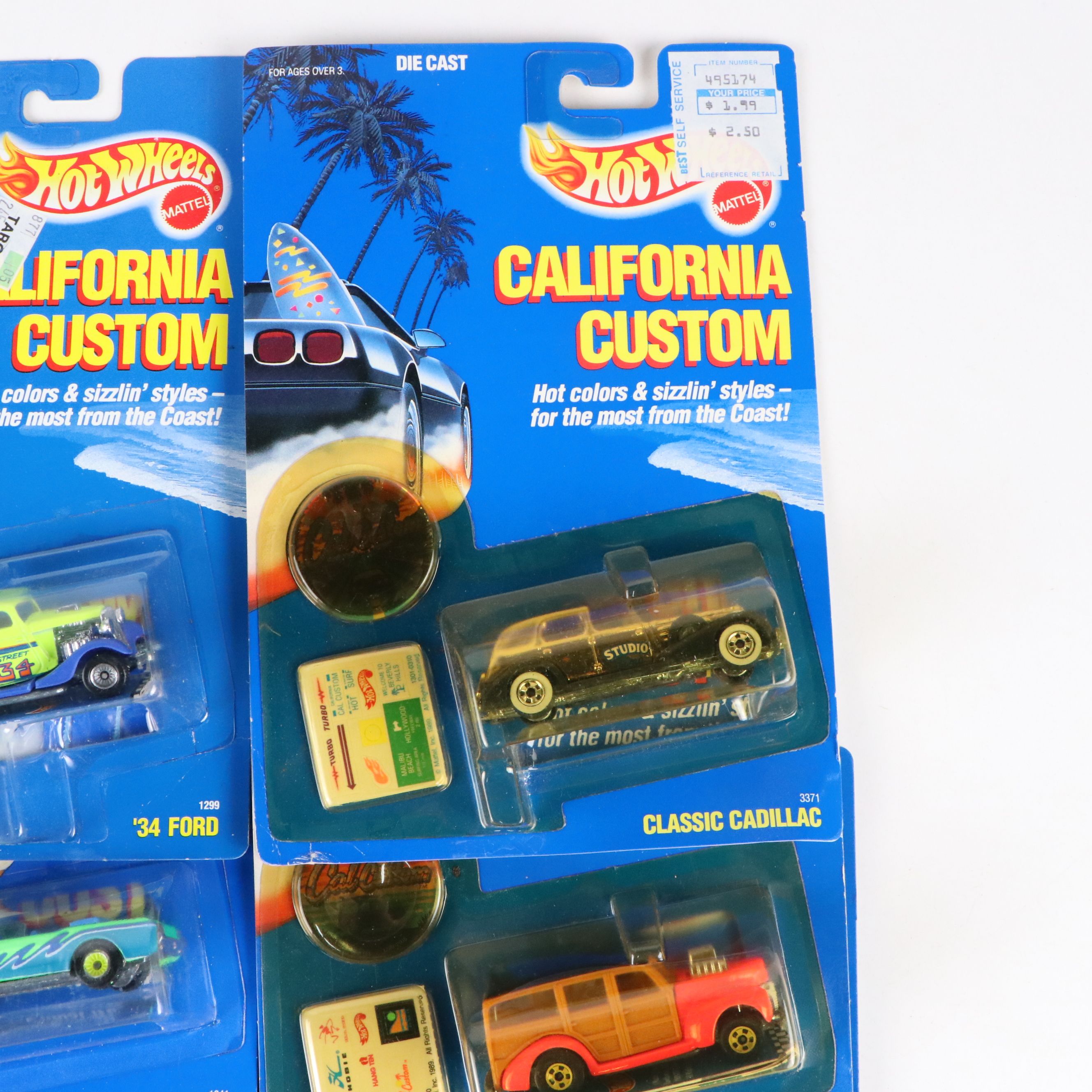 Hot Wheels "Corvette Funny Car" and More California Custom Cars, 1989