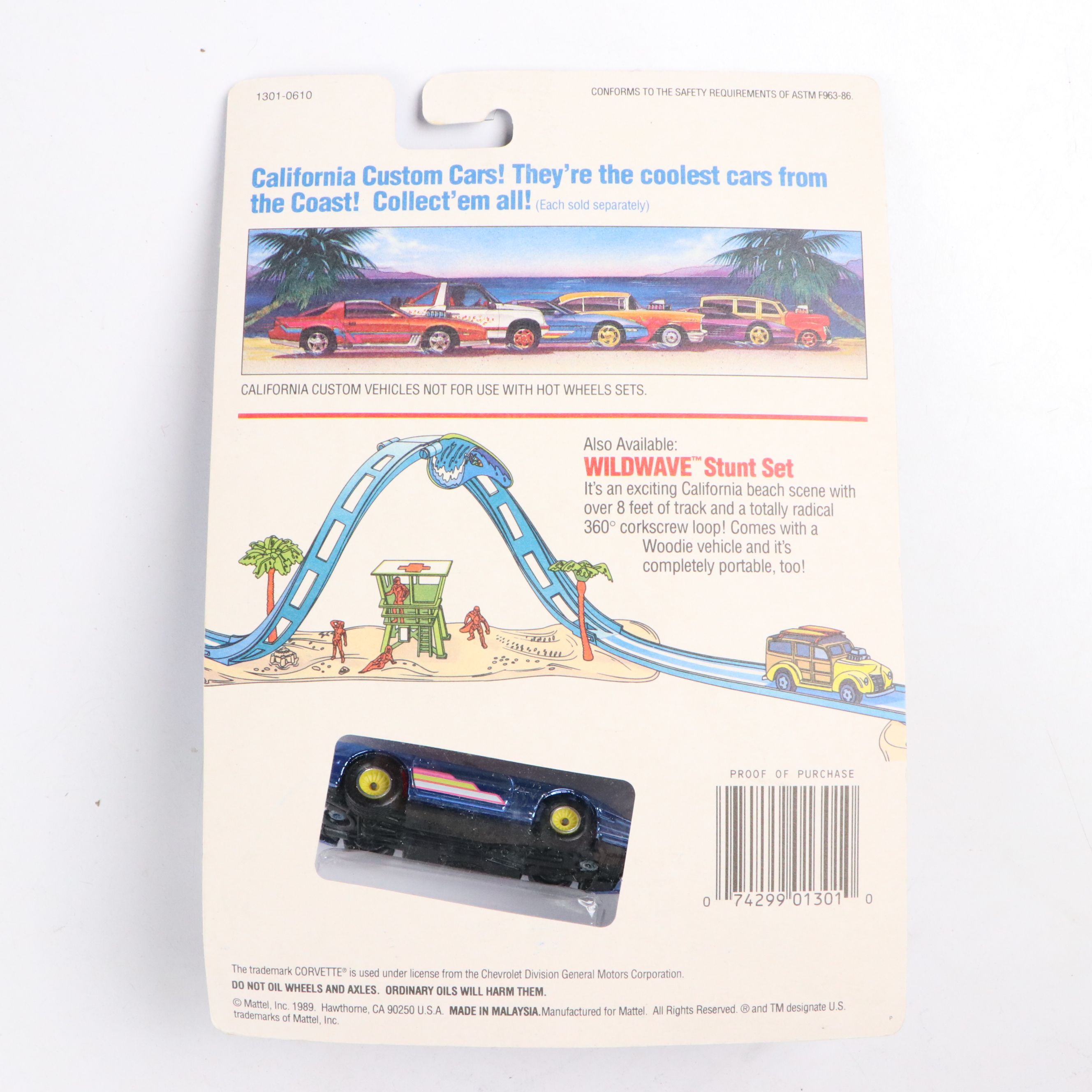 Hot Wheels "Corvette Funny Car" and More California Custom Cars, 1989