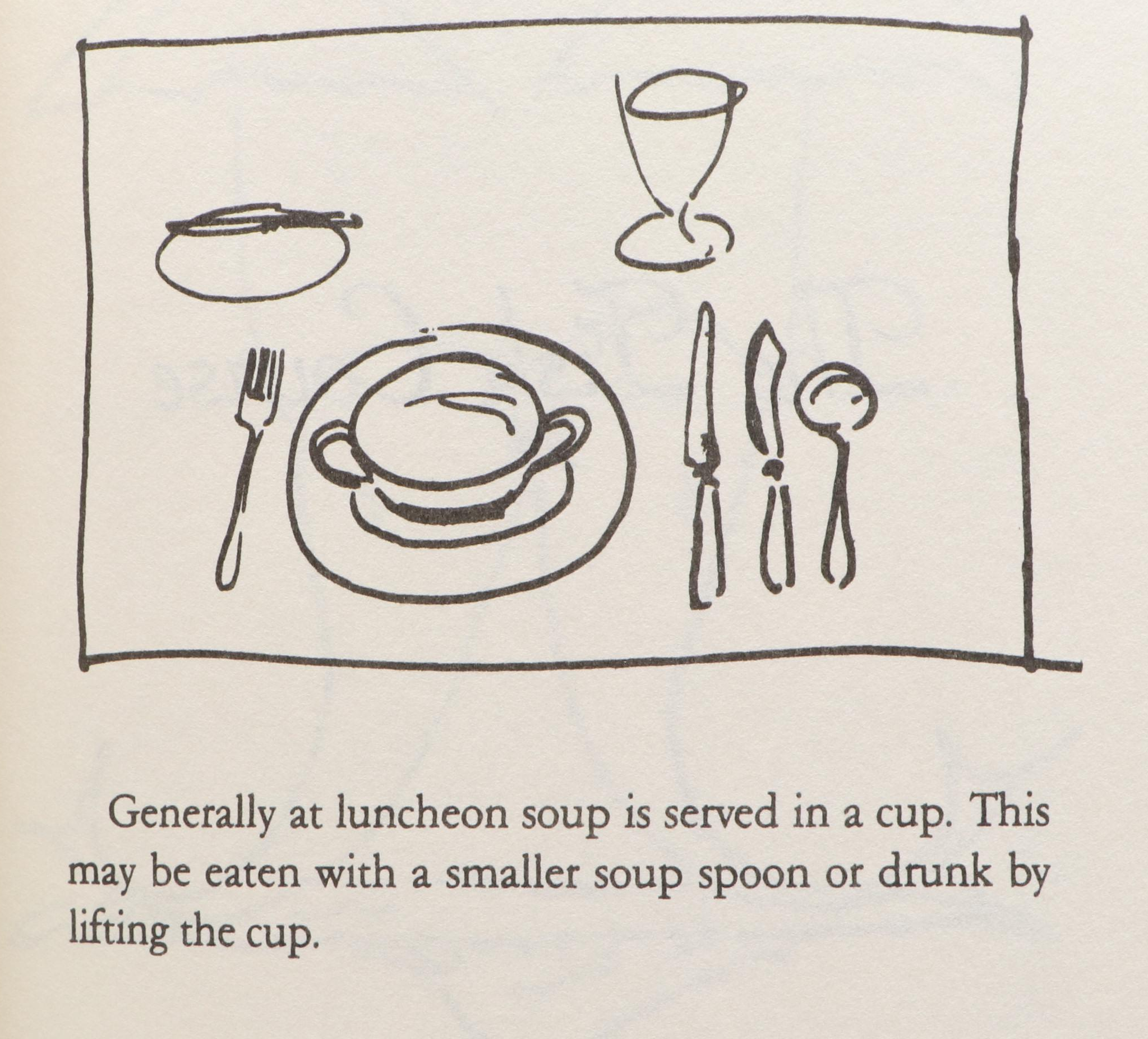 Illustrated "Tiffany's Table Manners for Teenagers" by Walter Hoving, 1989