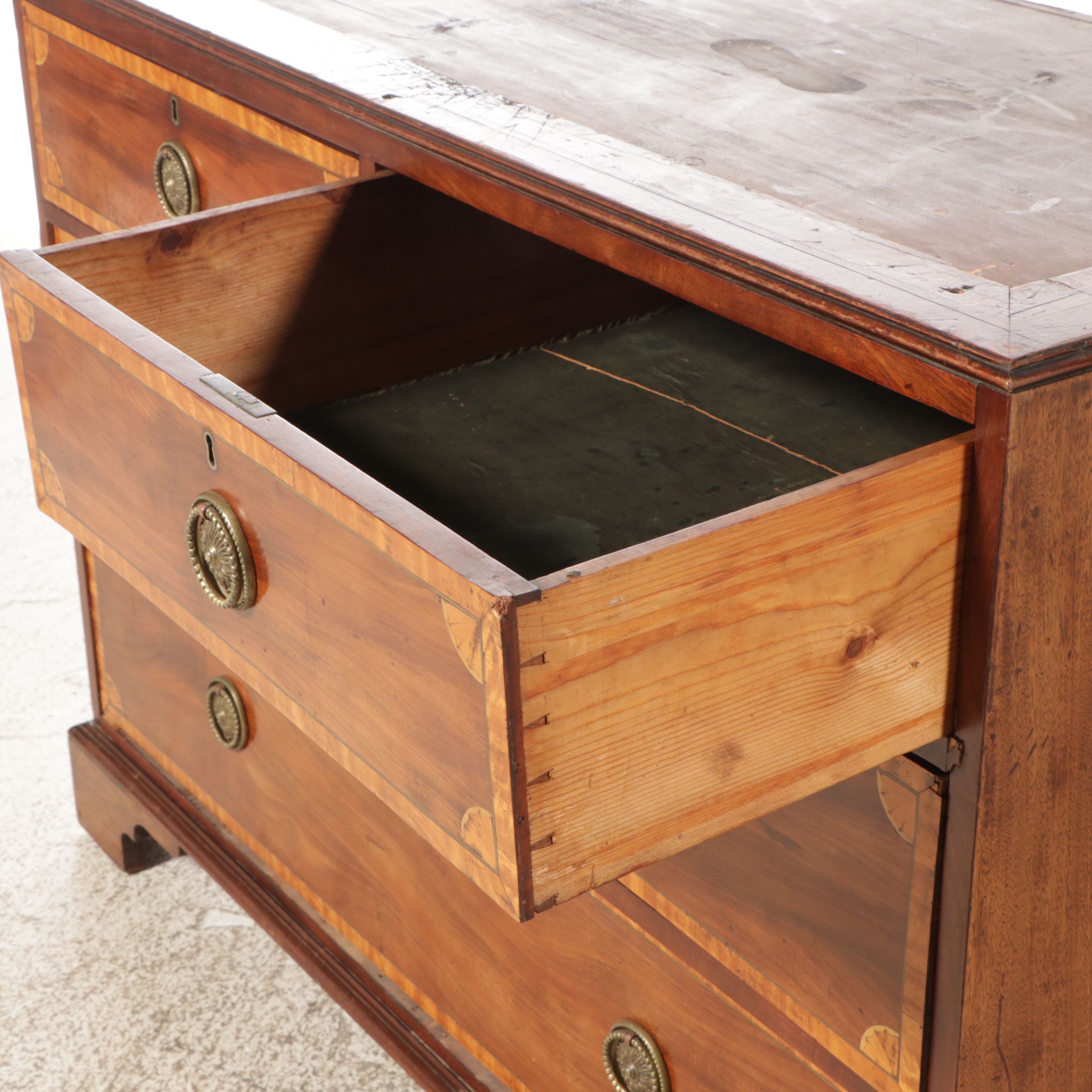 Inlaid Mahogany Media Cabinet