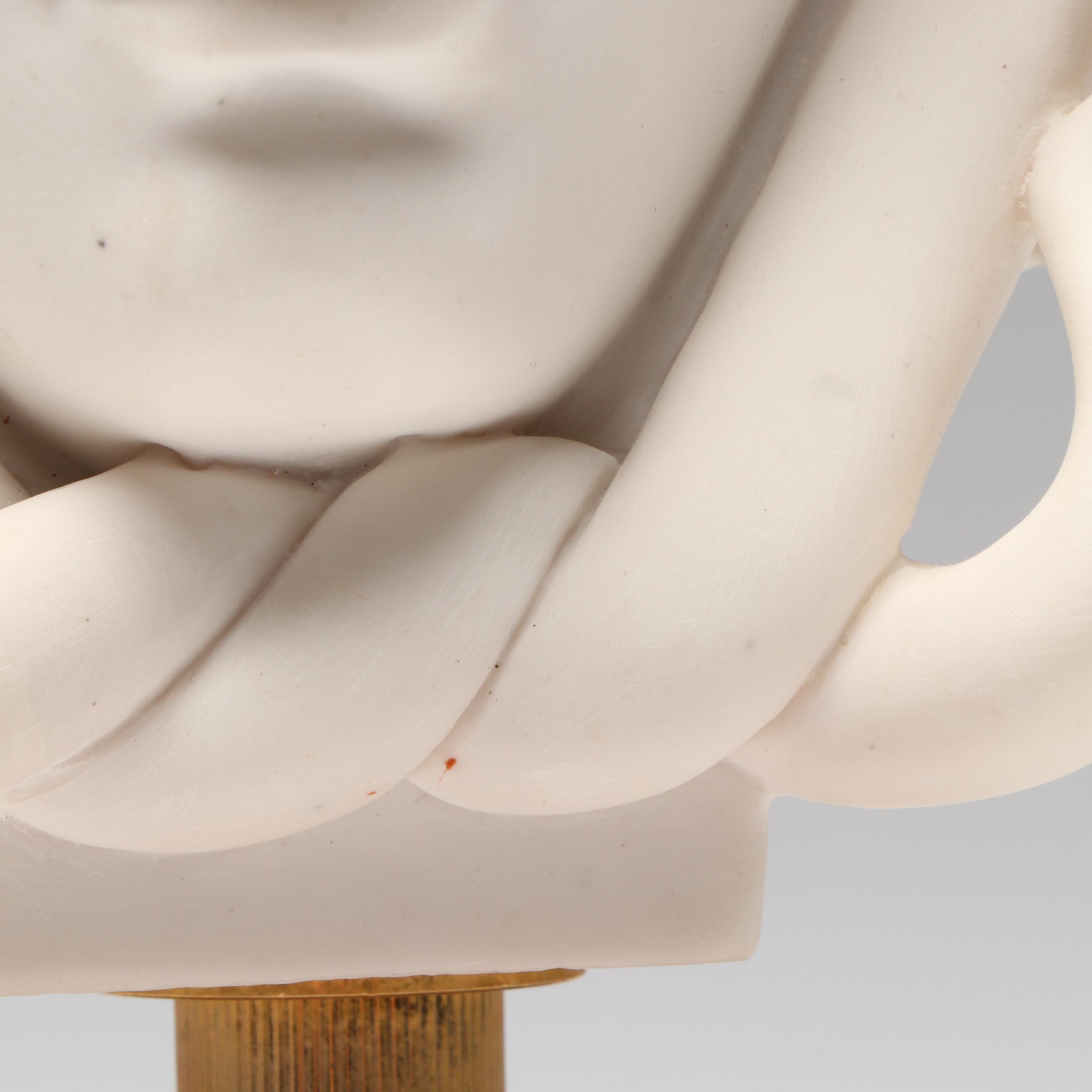 Arnaldo Giannelli Italian Cast Medusa Bust on Wood Stand, Late 20th Century