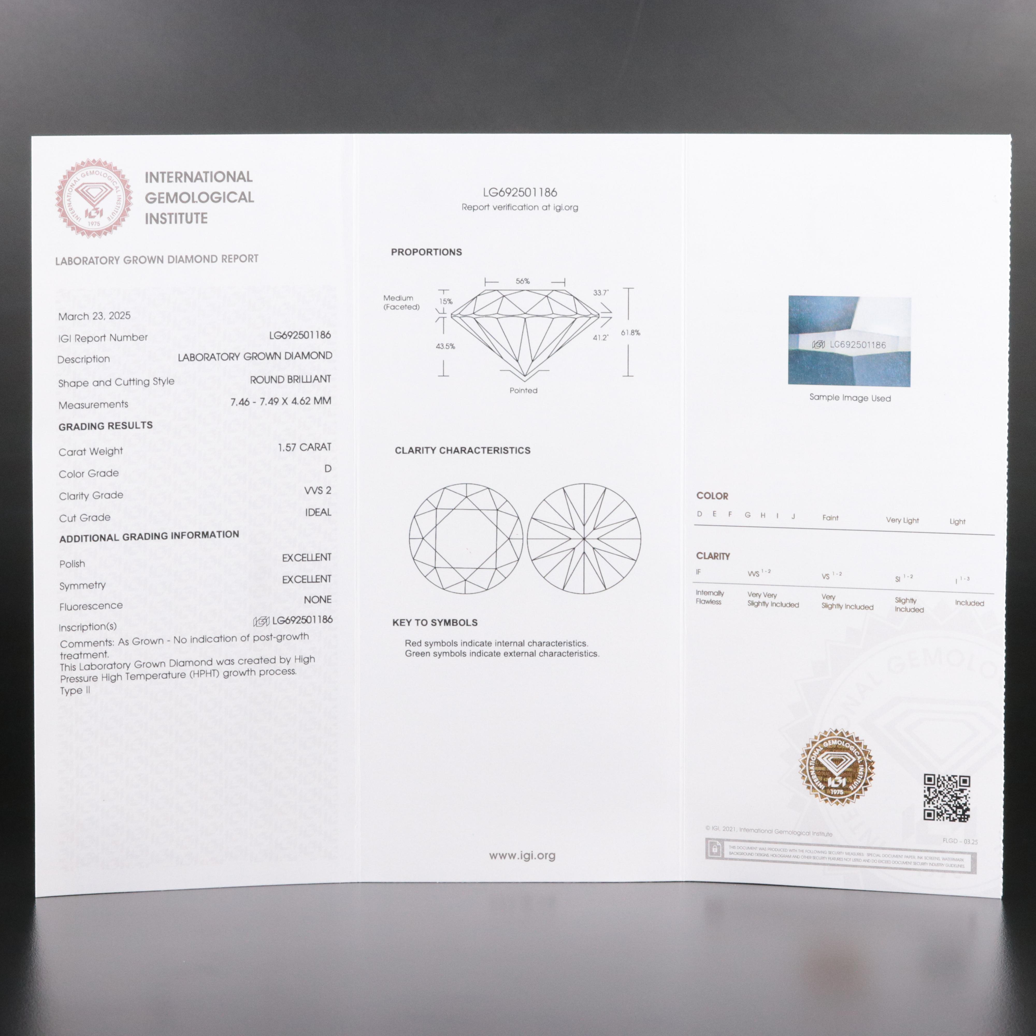 Platinum 3.14 CTW Lab Grown Diamond Stud Earrings with IGI Reports