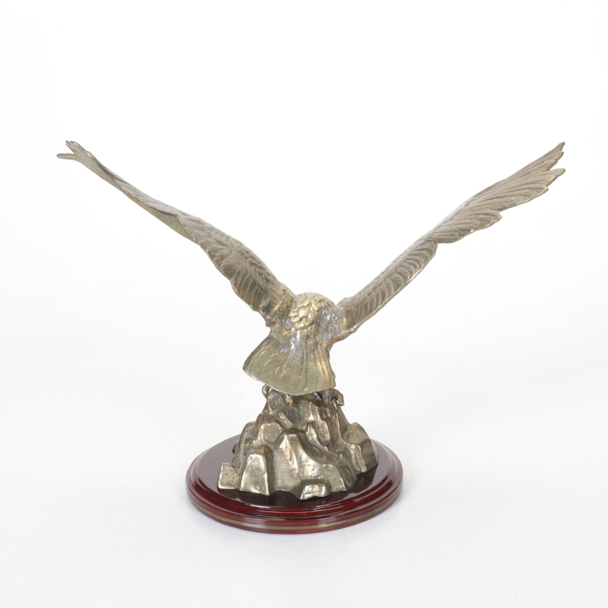 Solid Brass Perched Eagle Statue