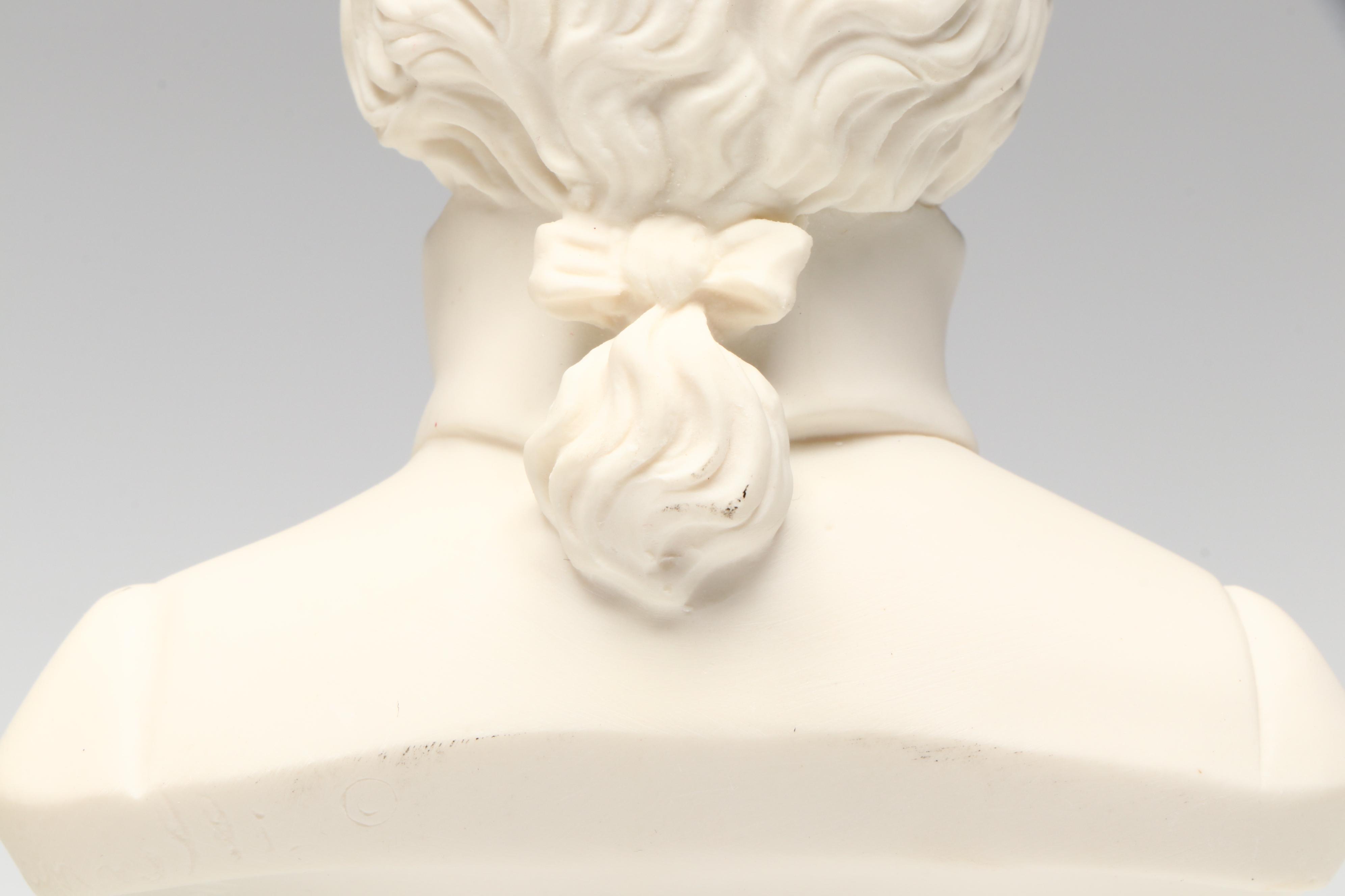 Arnaldo Giannelli Italian Cast Beethoven and Mozart Busts