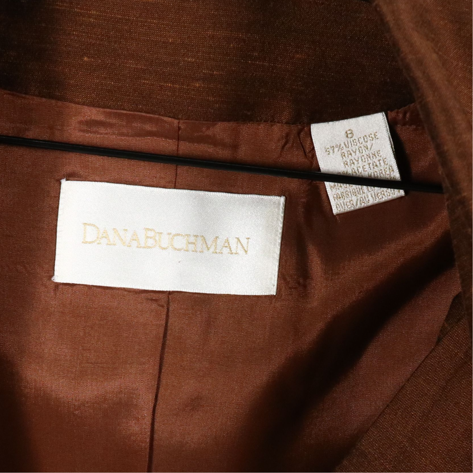 Doncaster Blue Silk and Dana Buchman Brown Straight-Leg Pantsuits