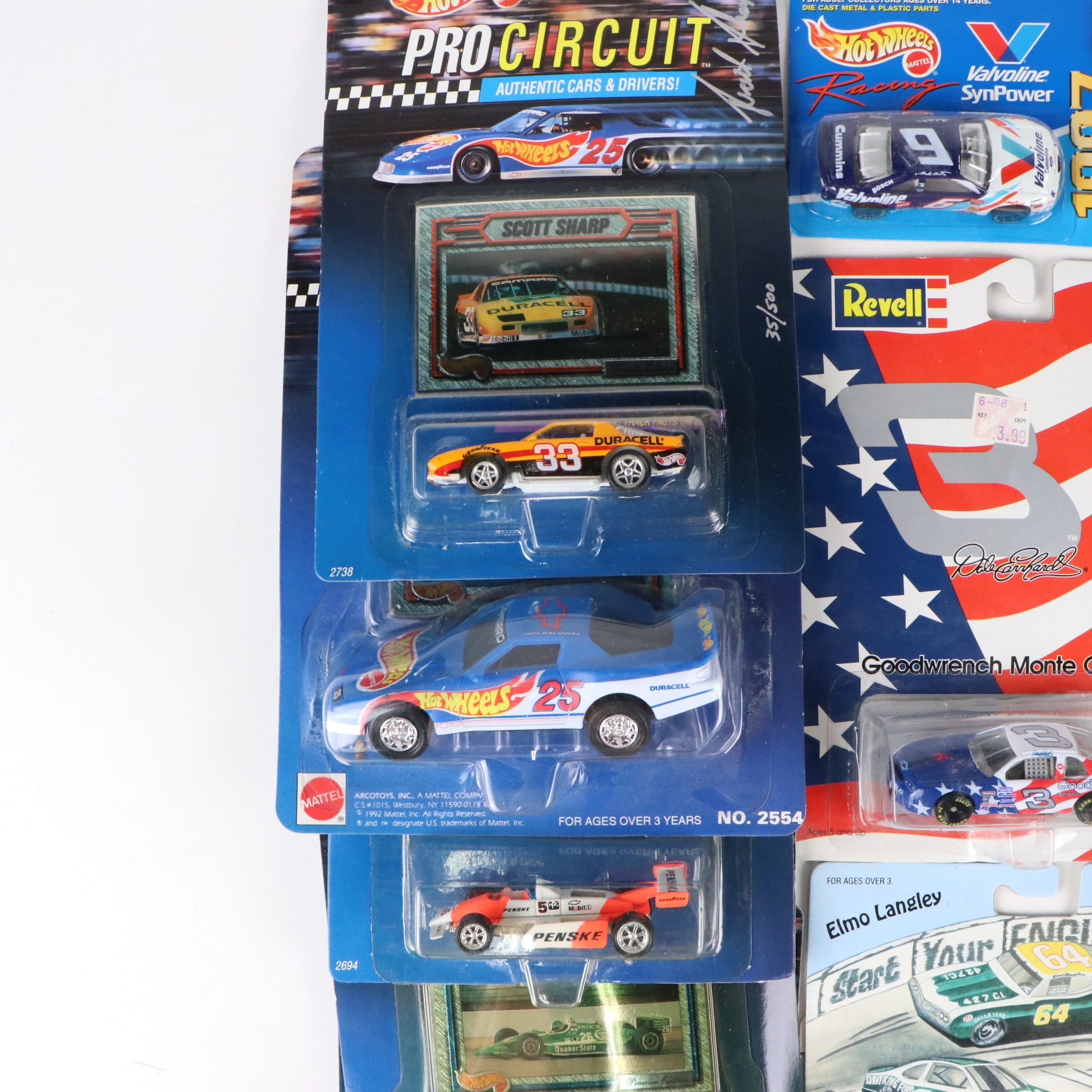 Hot Wheels "Kyle Petty," "Jack Baldwin" and More Toy Cars, 1980s–1990s