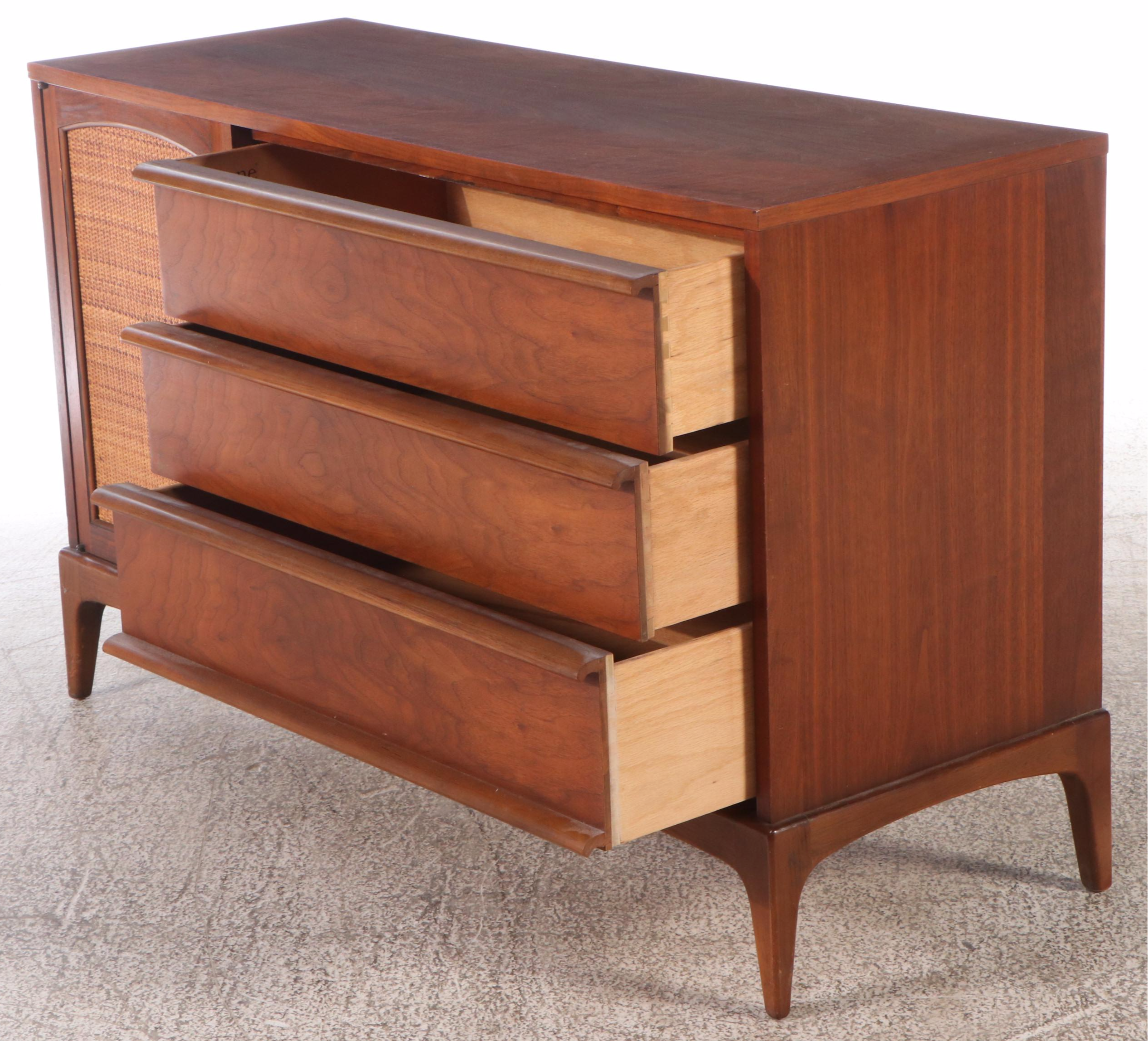 Lane Mid Century Modern Style Walnut China Cabinet