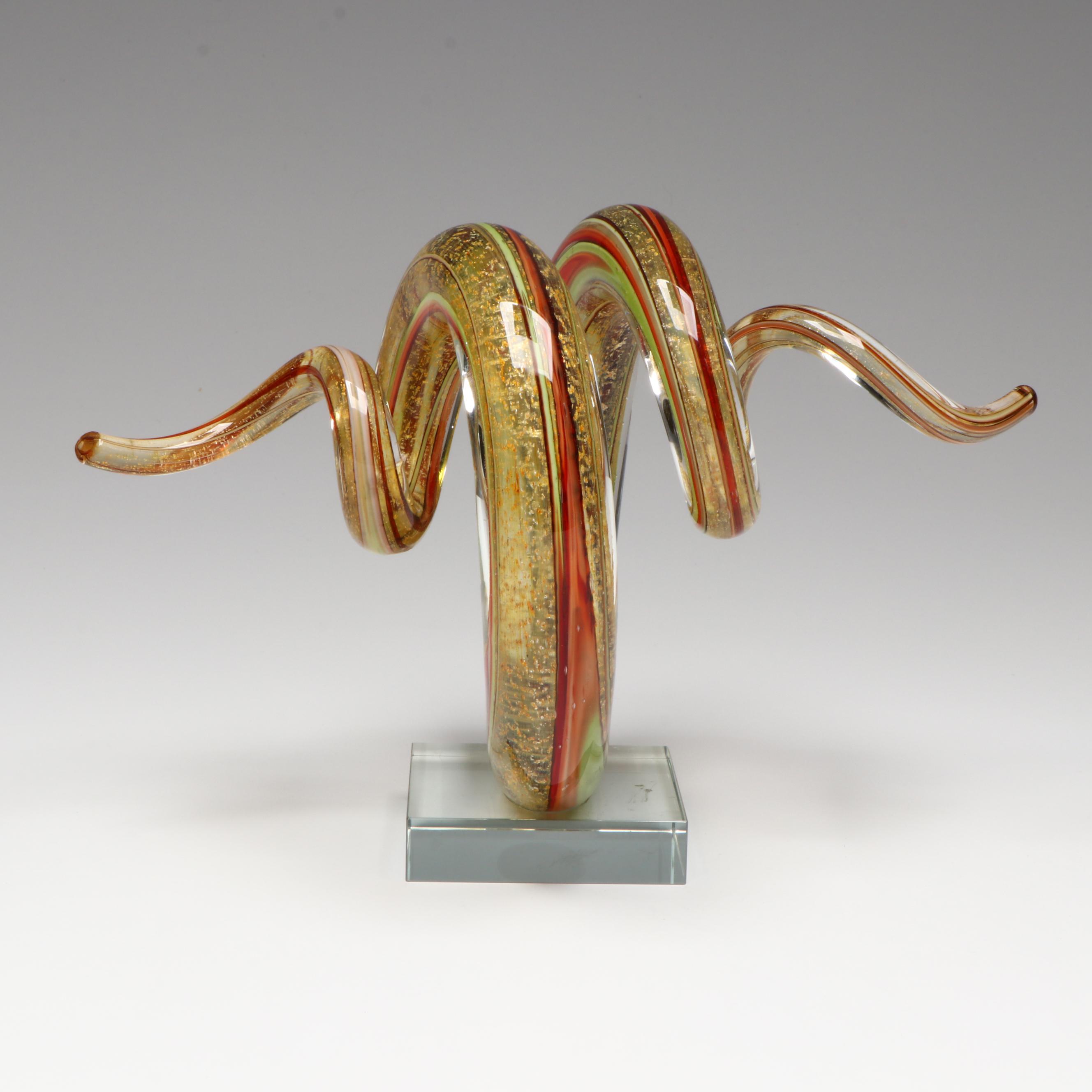 Murano Style Art Glass Sculpture