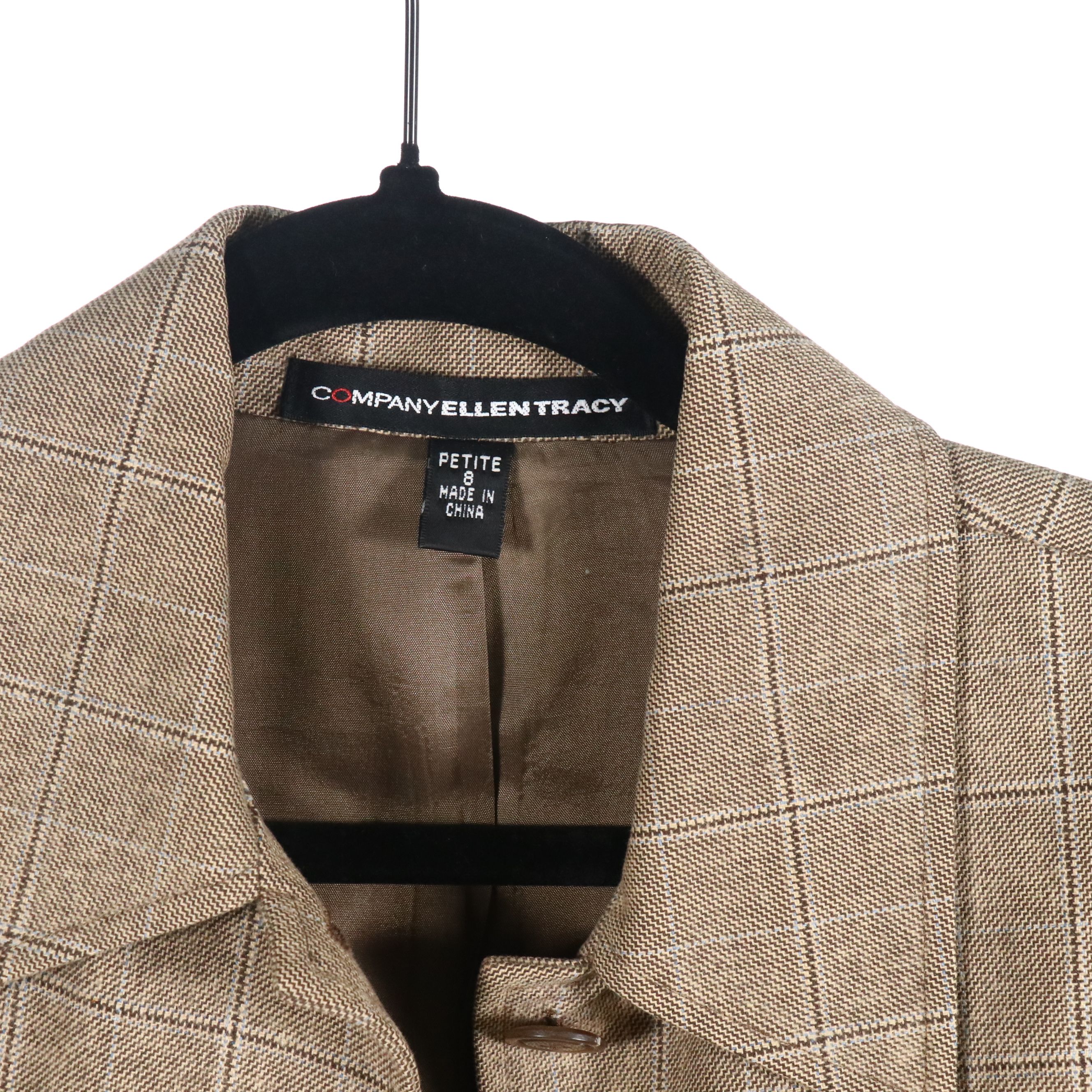 Free People Plaid Wool Double-Breasted Cropped Coat, Ellen Tracy Cotton Coat