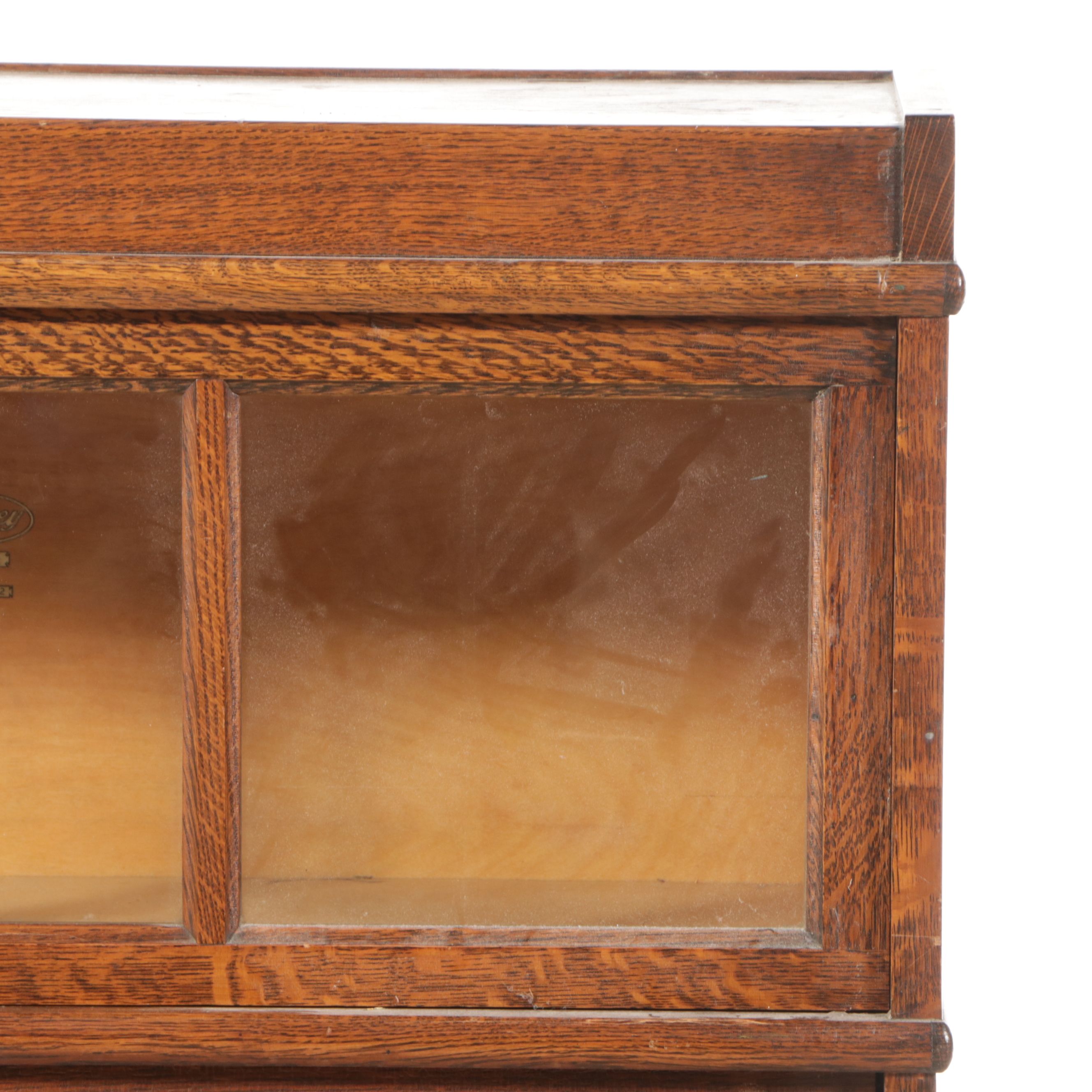 Edwardian Style Oak Three-Tier Barrister's Bookcase, Early to Mid-20th Century