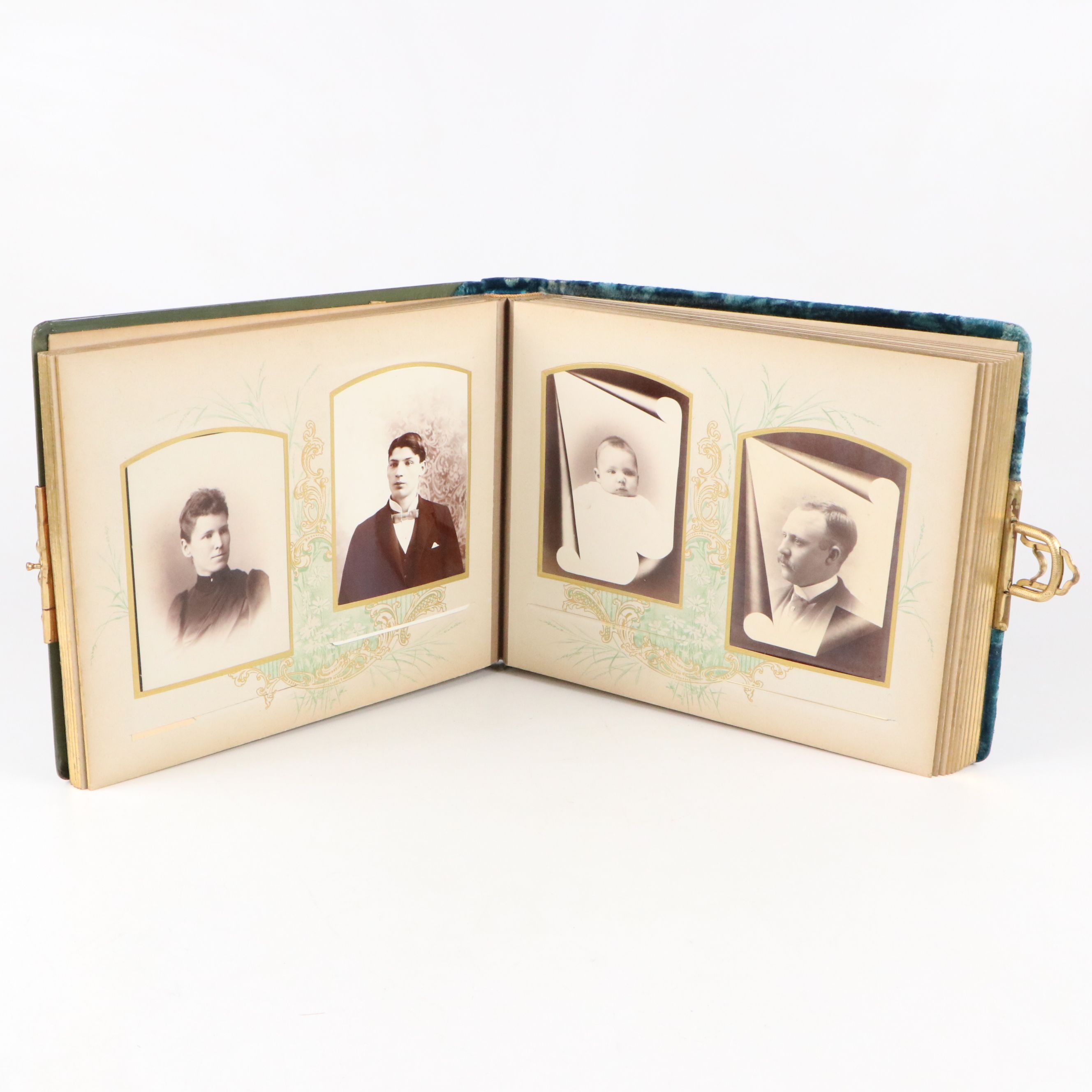 Victorian Photo Album with Cabinet Cards, Late 19th Century