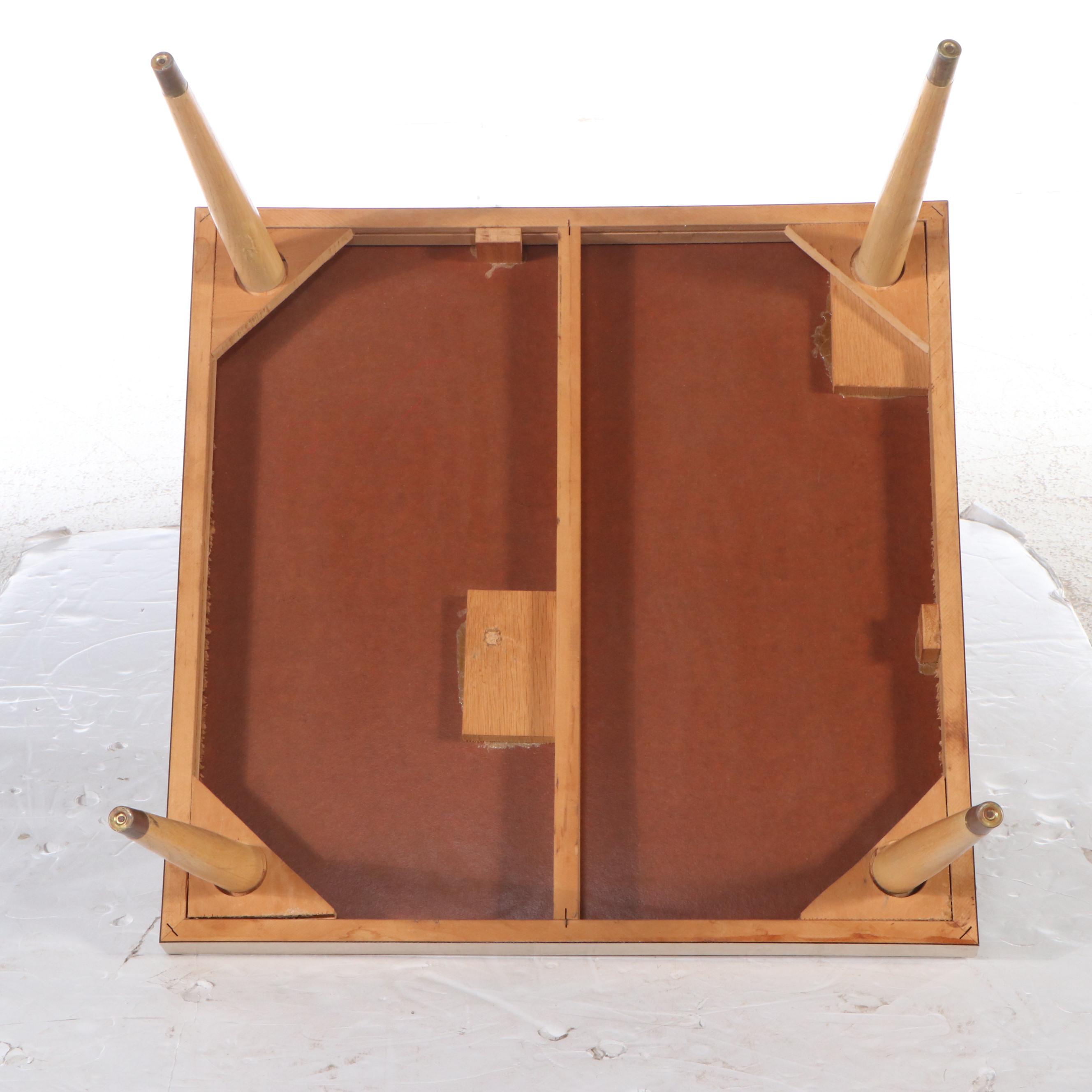 Mid Century Modern Laminate Two-Tiered Side Table and Coffee Table, Mid-20th C.