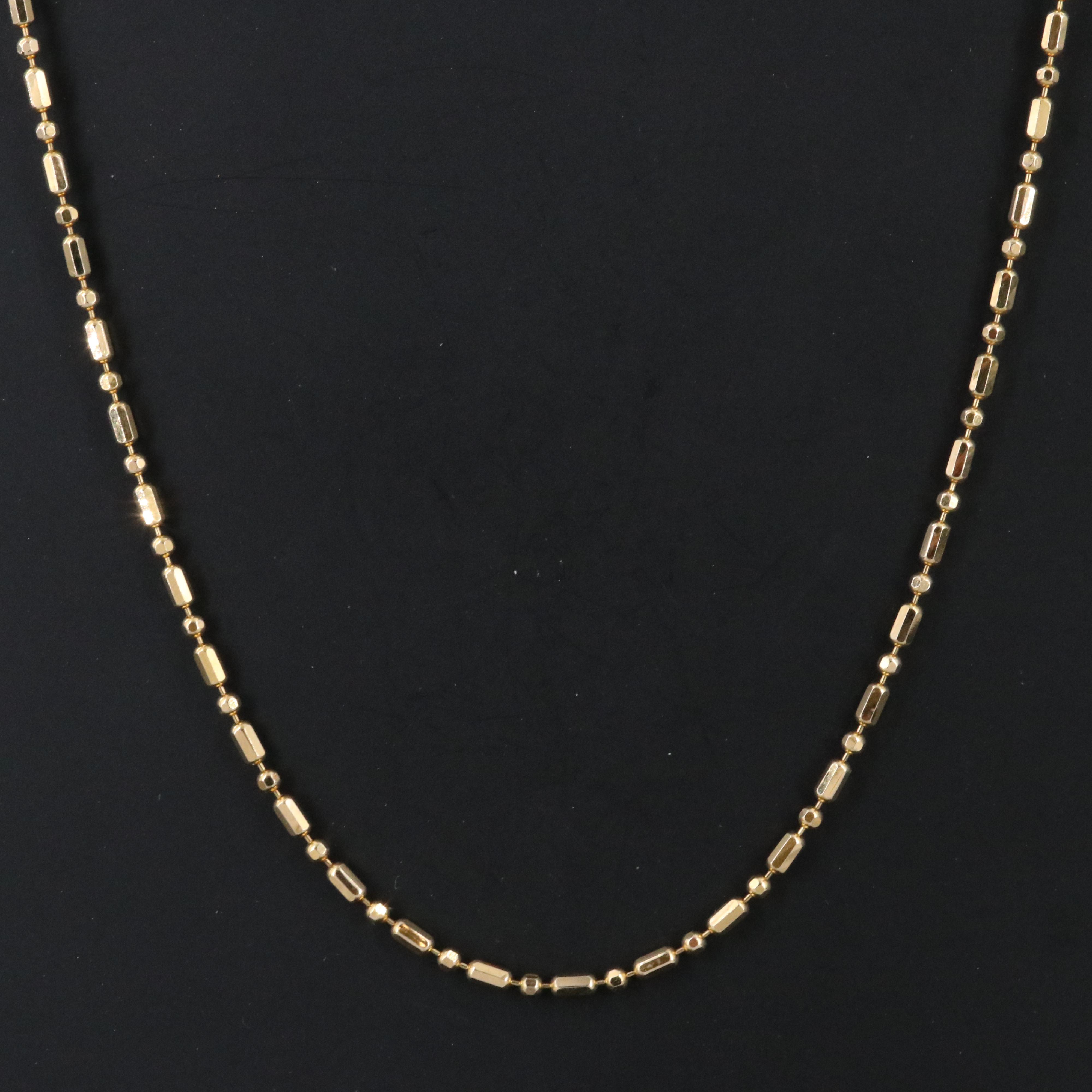 Italian 14K Bead Chain Necklace