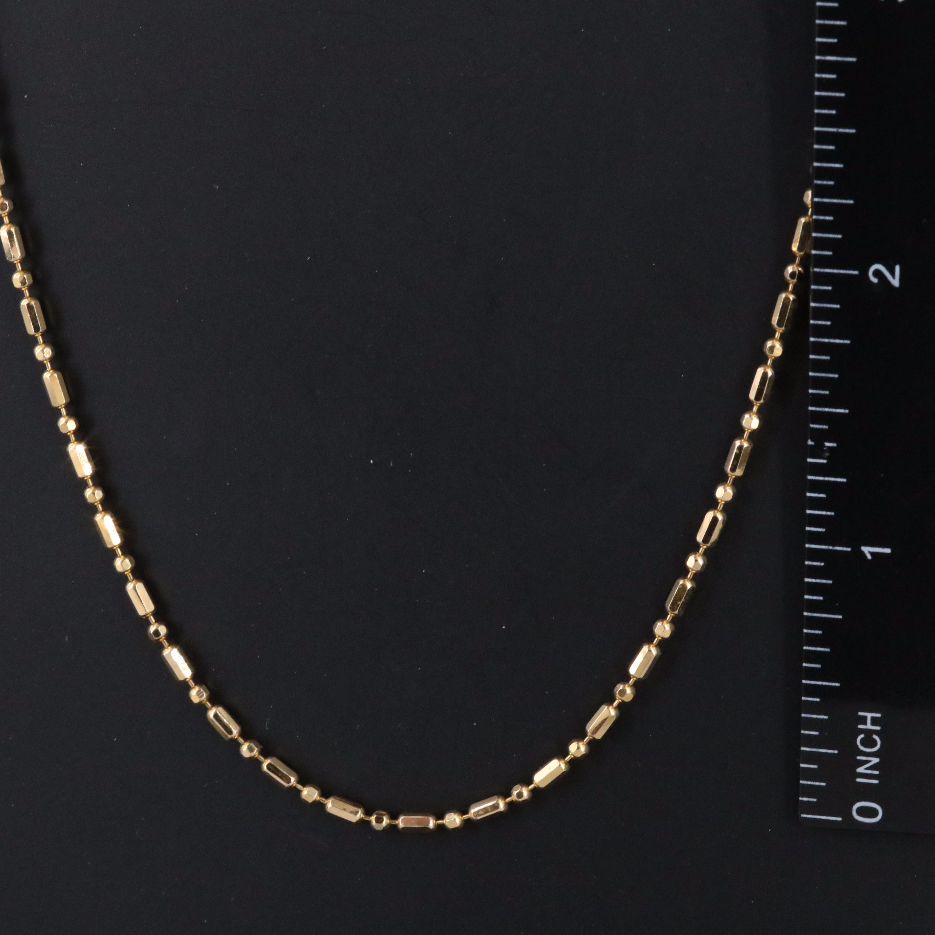 Italian 14K Bead Chain Necklace