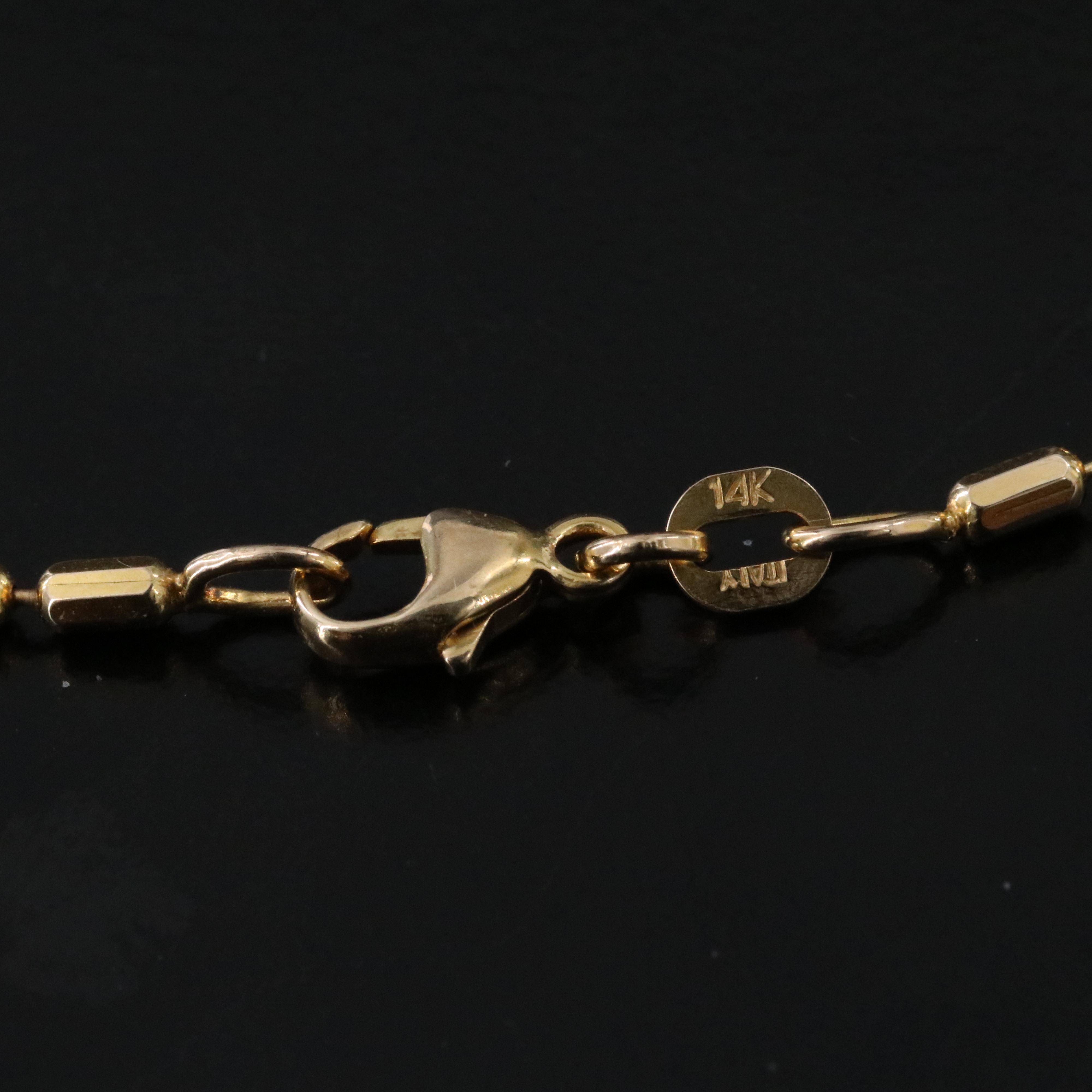 Italian 14K Bead Chain Necklace