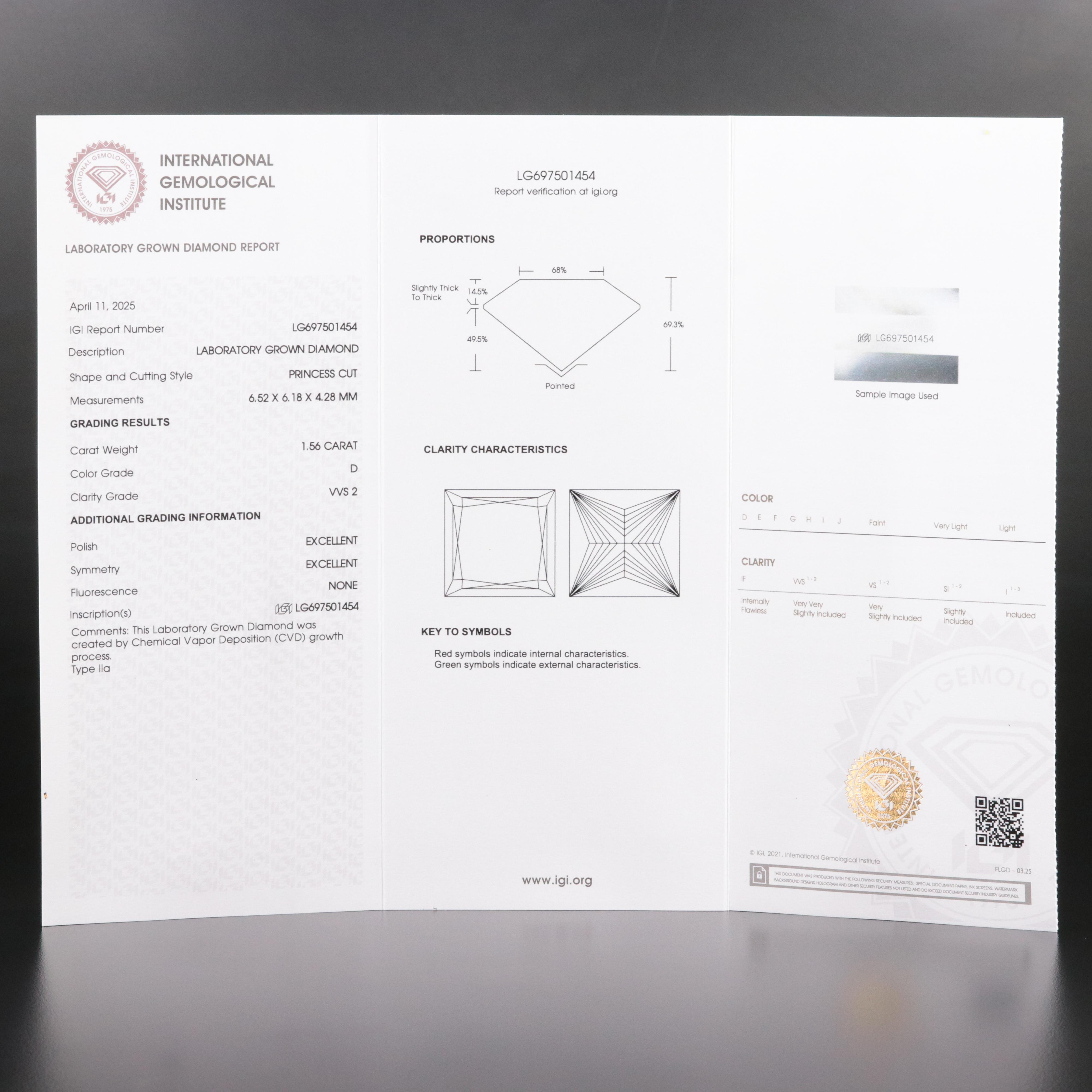 Platinum 3.80 CTW Lab Grown Diamond Stud Earrings with IGI Reports