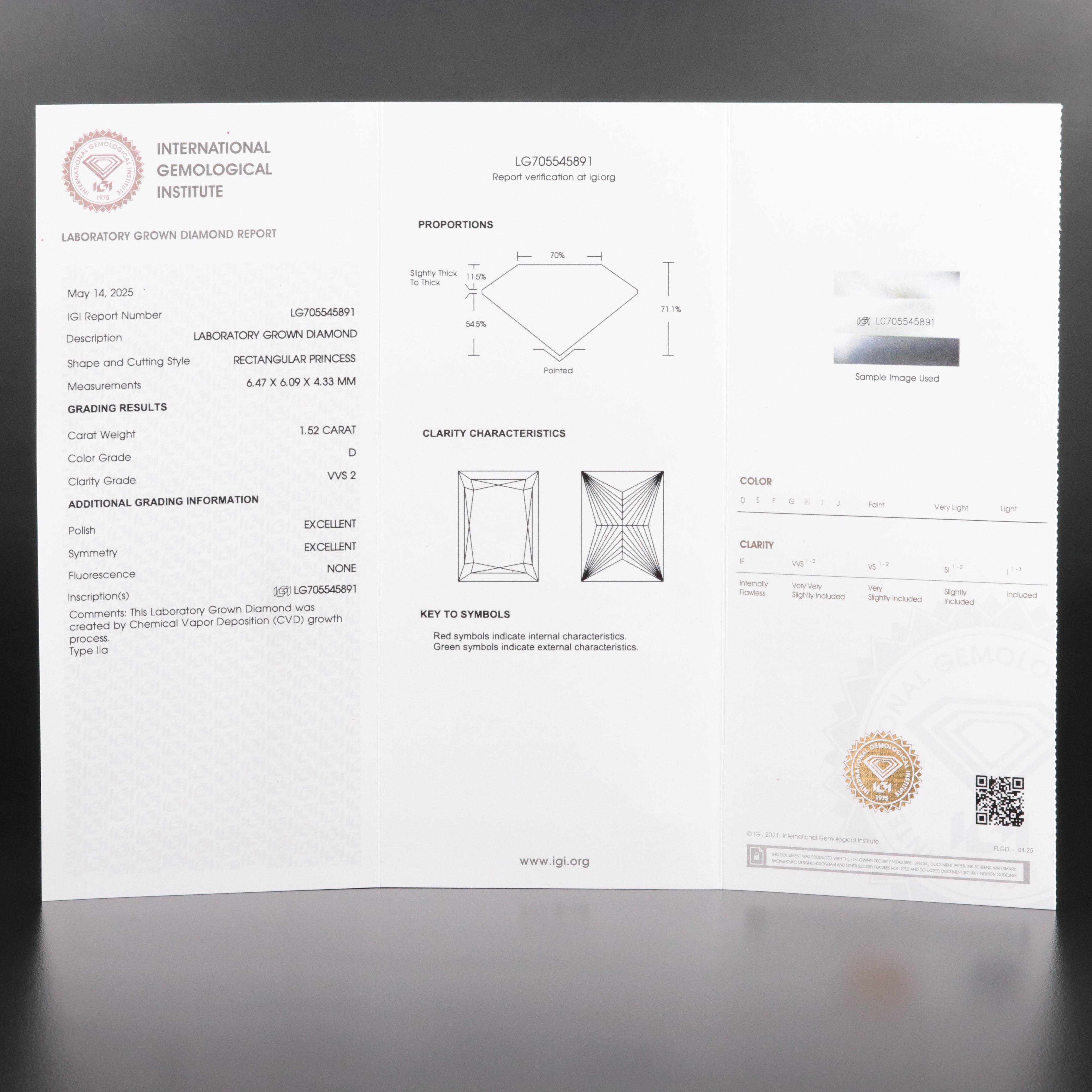 Platinum 3.80 CTW Lab Grown Diamond Stud Earrings with IGI Reports