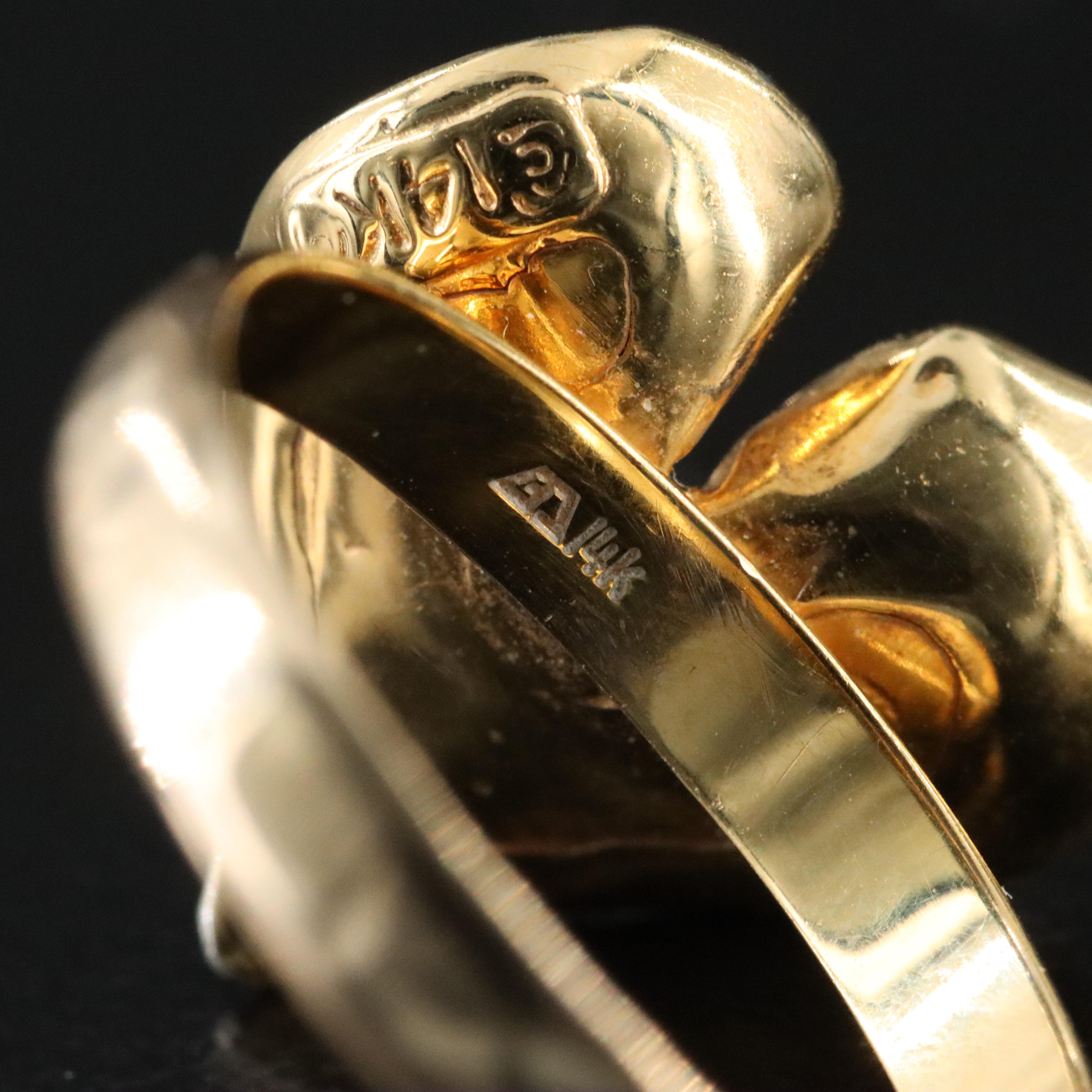 14K Anthurium Ring Two-Tone