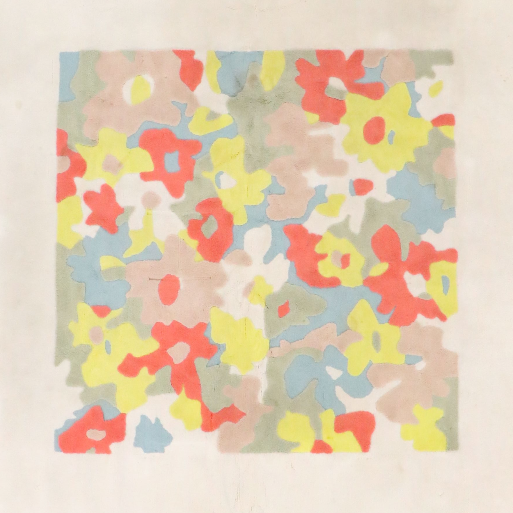 12' x 12' Machine Made Modernist Style Floral Room-Sized Rug