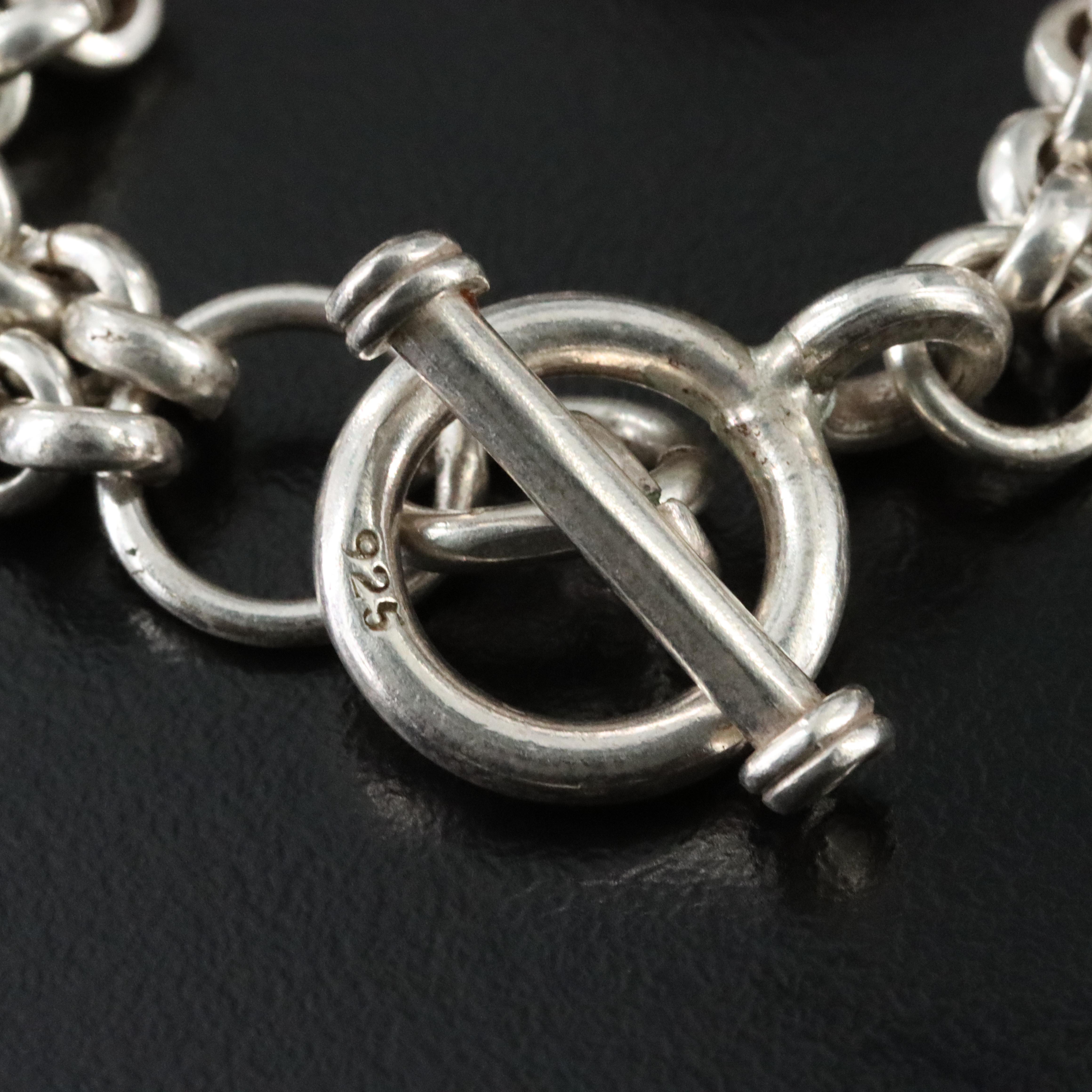 Sterling Seashell Charm Bracelet