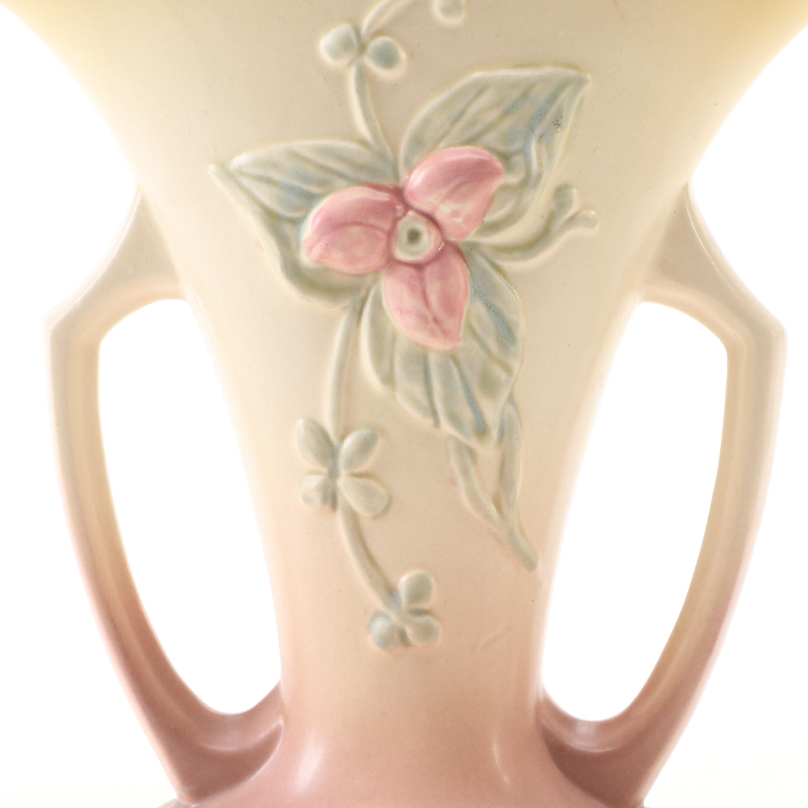 Hull Pottery "Wildflower" Fan and Cornucopia Vases