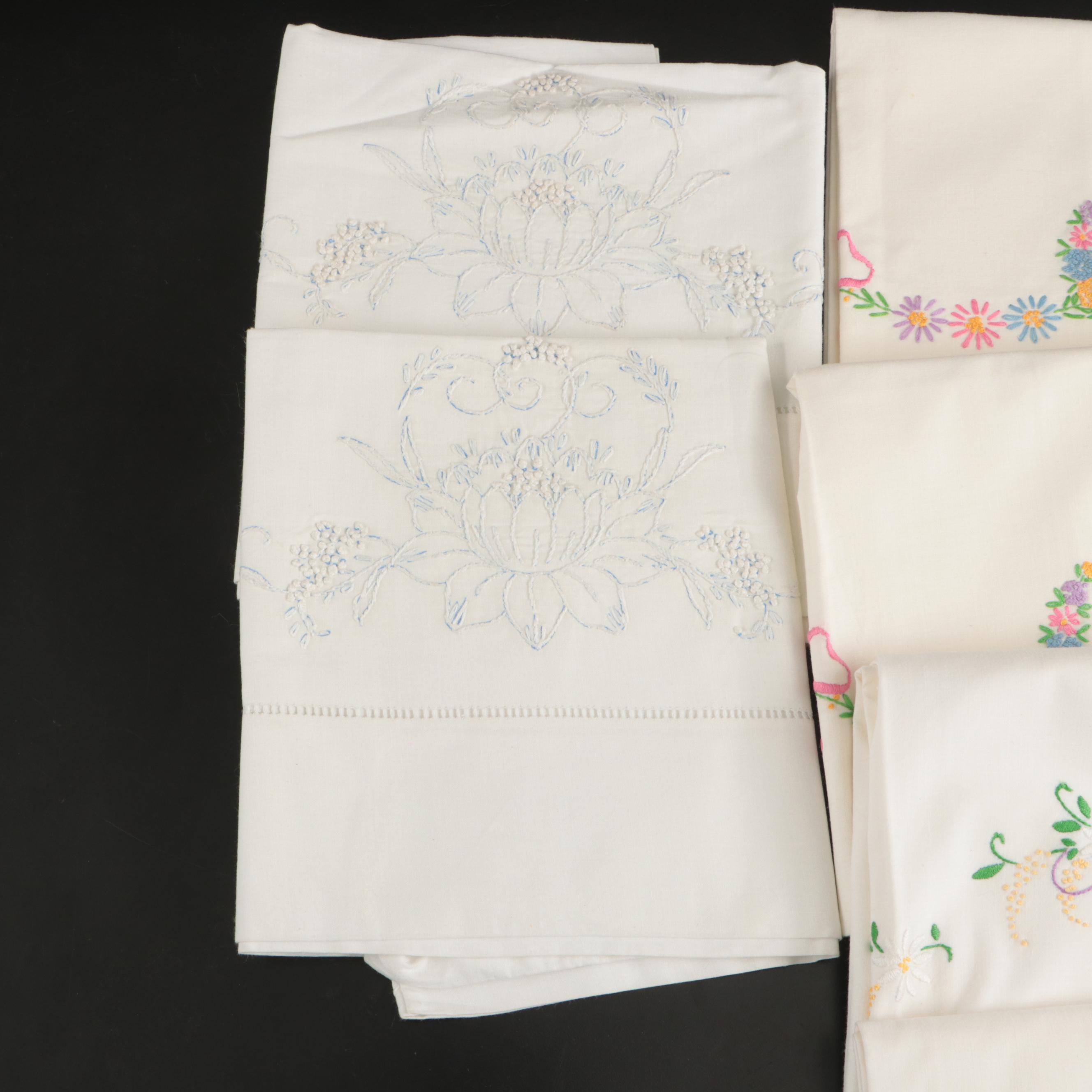 Embroidered Table Napkins and Tea Towels