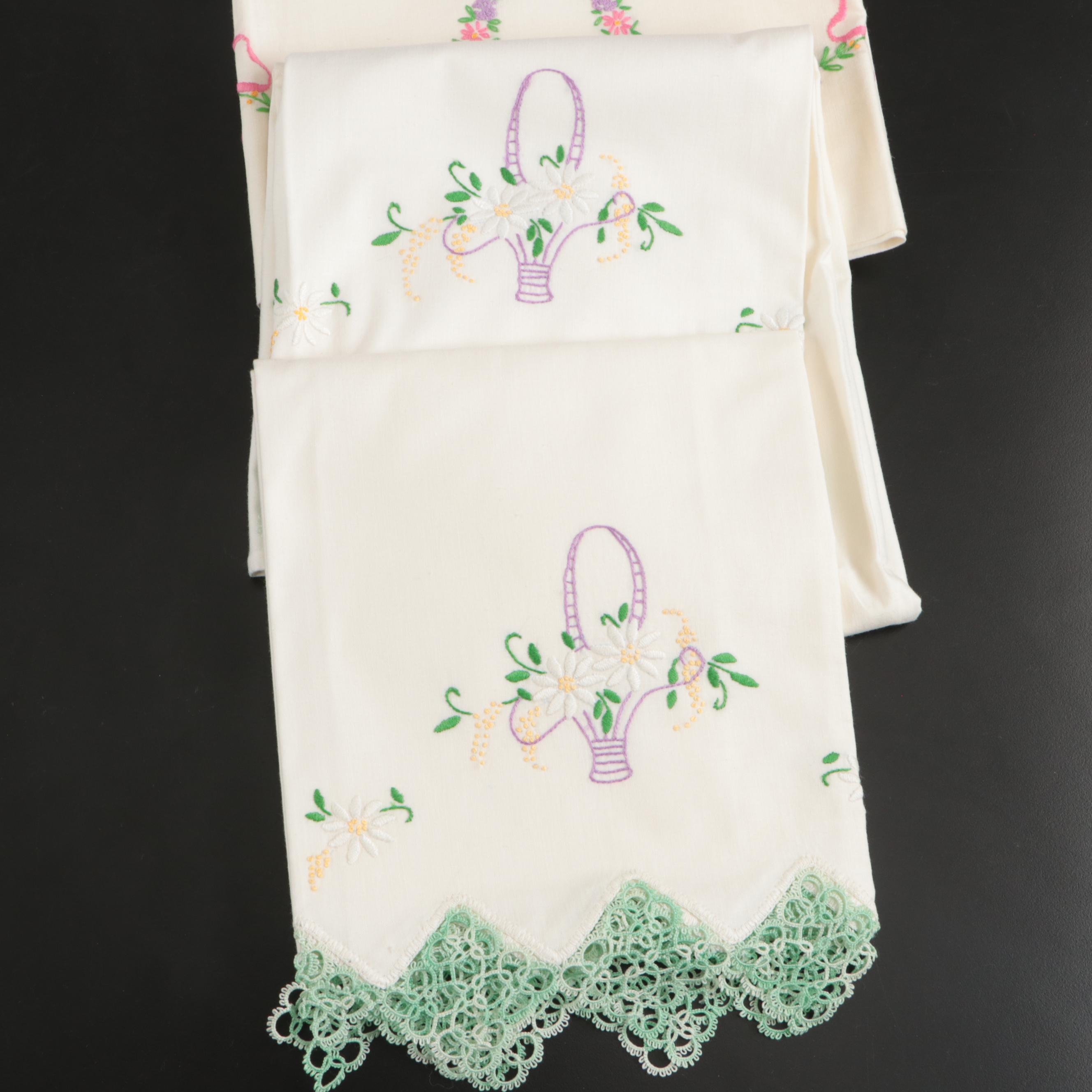 Embroidered Table Napkins and Tea Towels