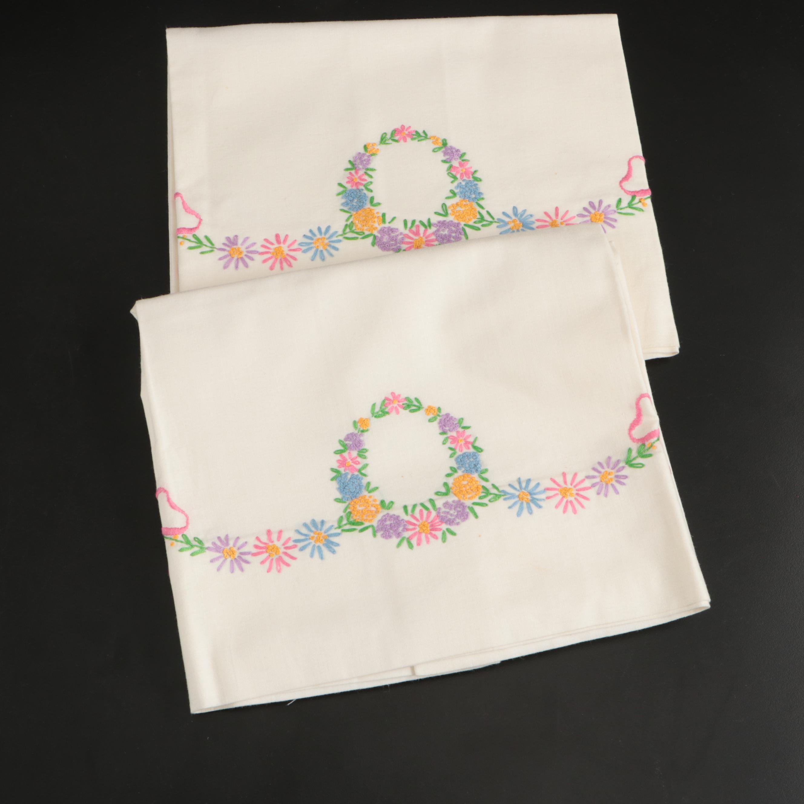 Embroidered Table Napkins and Tea Towels
