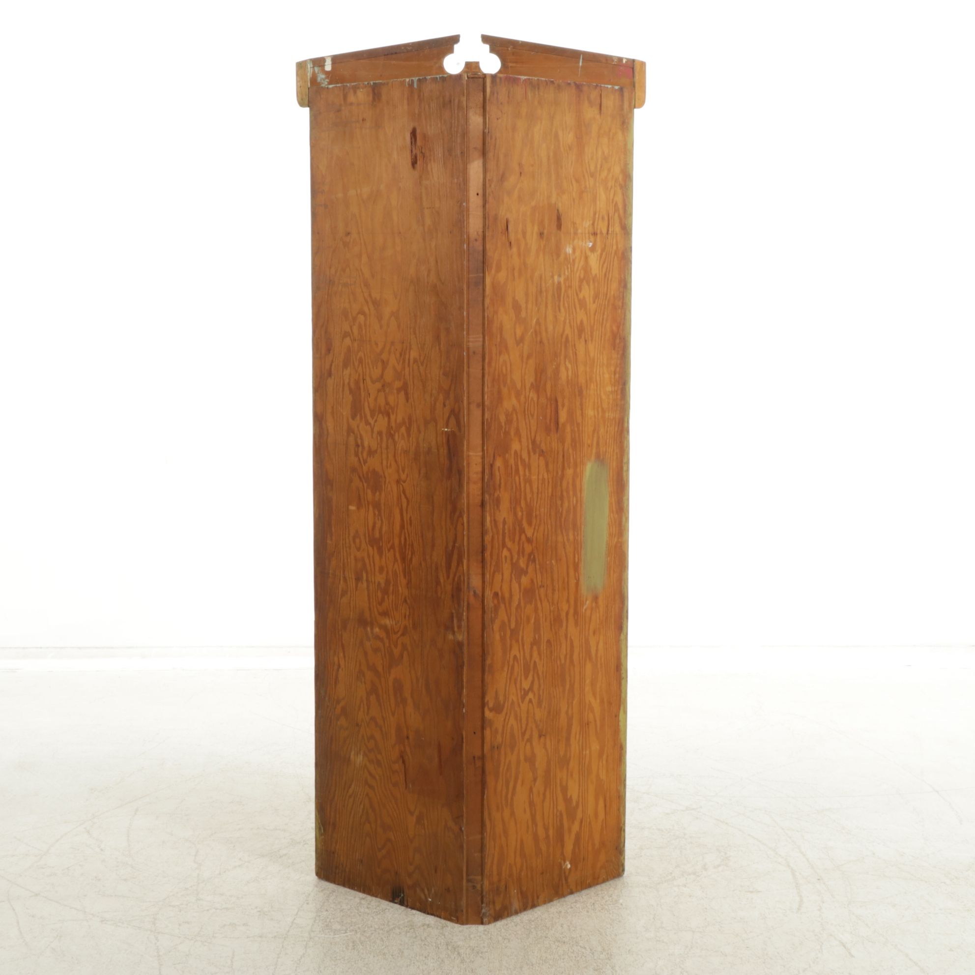 Federal Style Pine Corner Display Cabinet, Late 20th Century