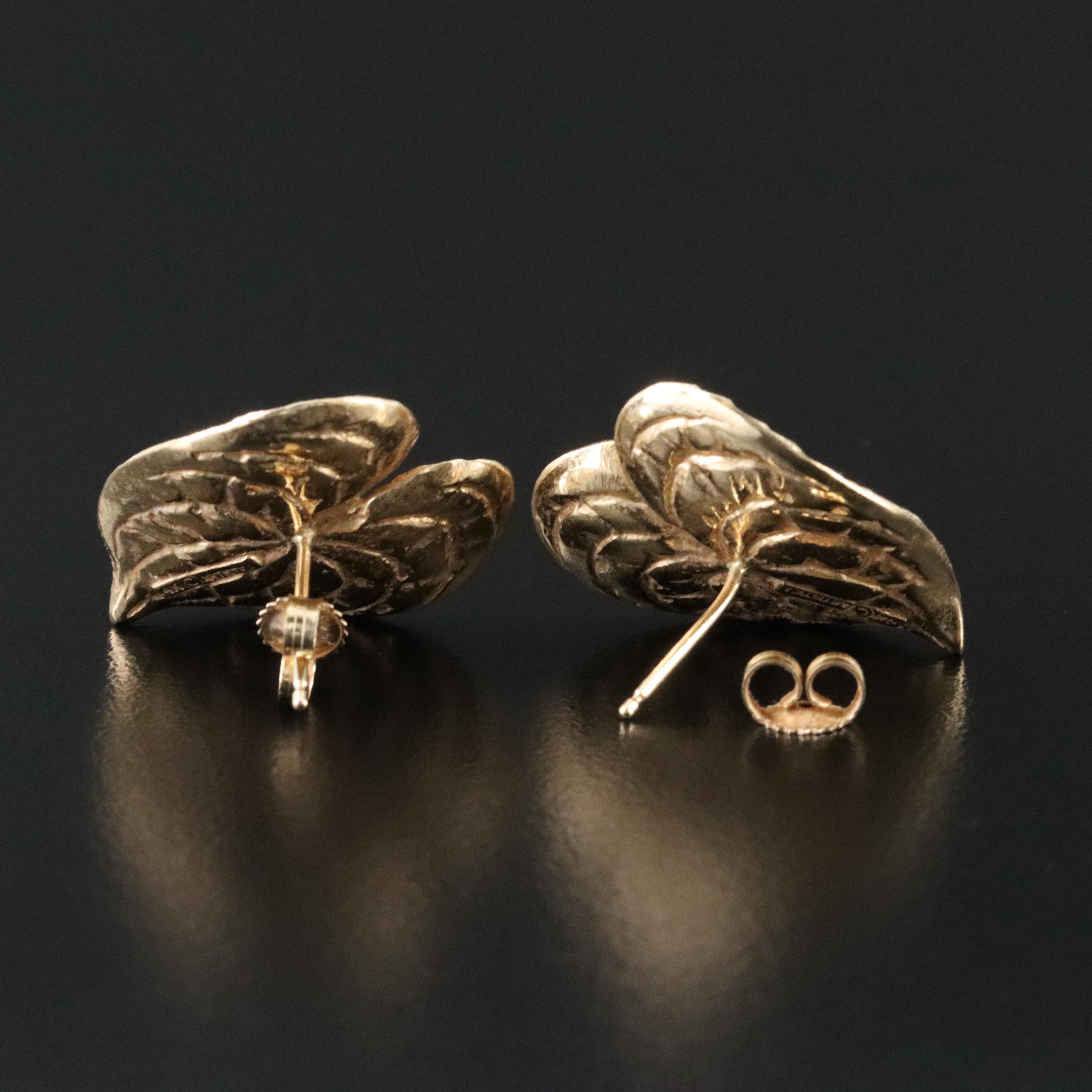 14K Anthurium Earrings