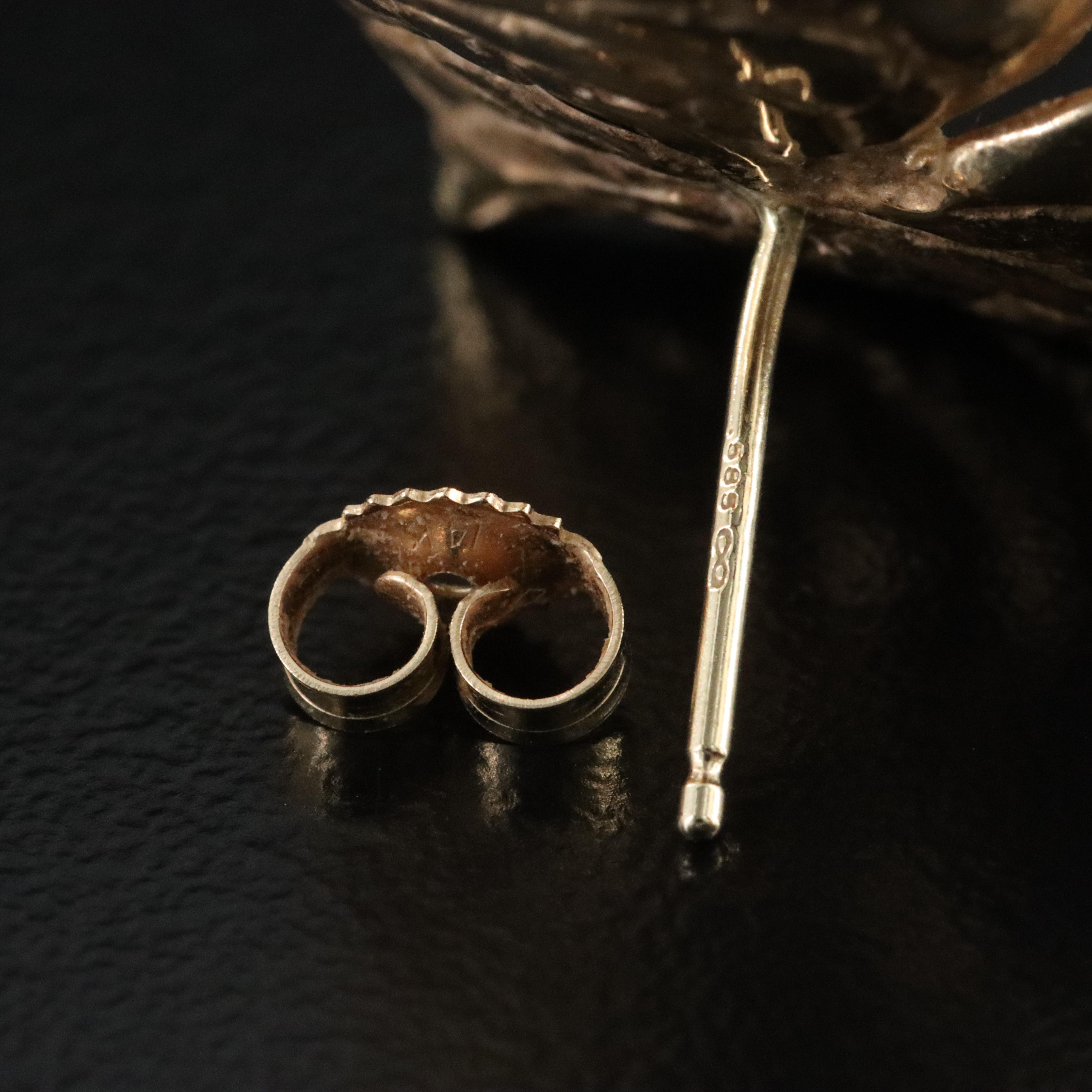 14K Anthurium Earrings