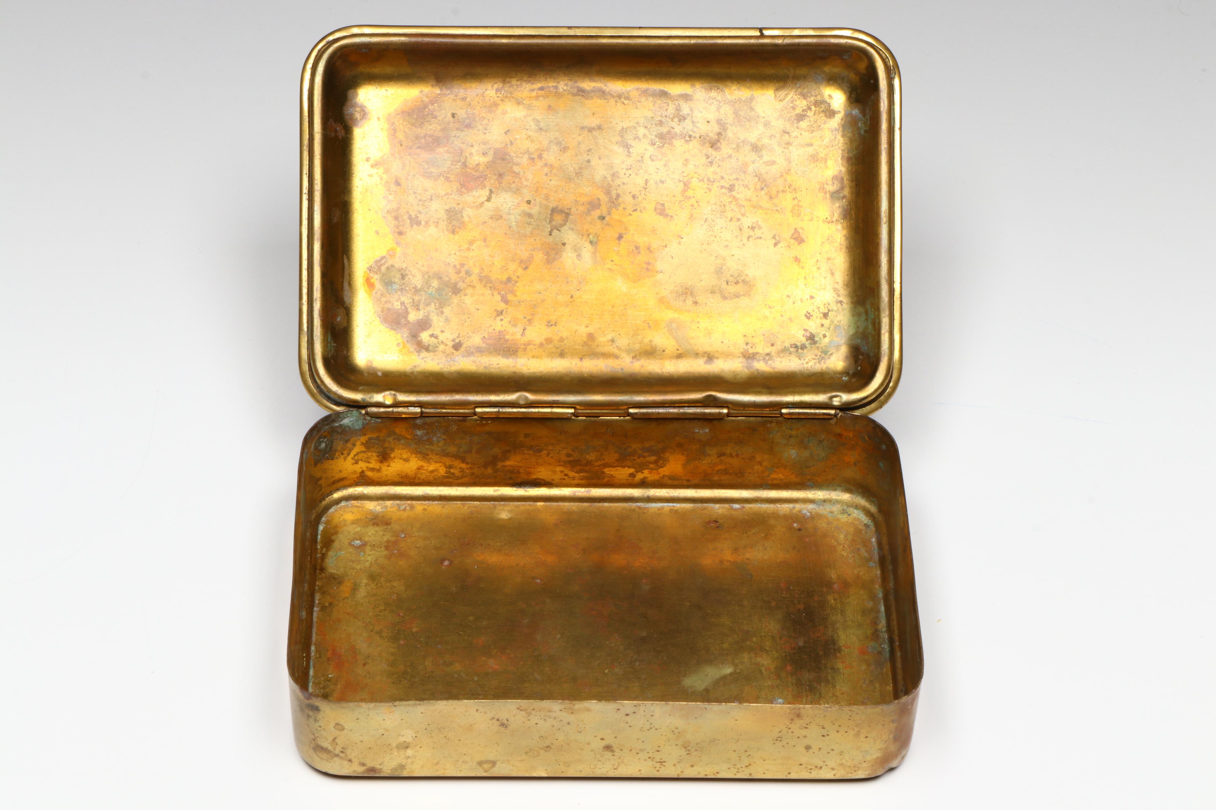 WWI "Imperium Britannicum" Princess Mary Brass Tobacco Gift Box, 1914