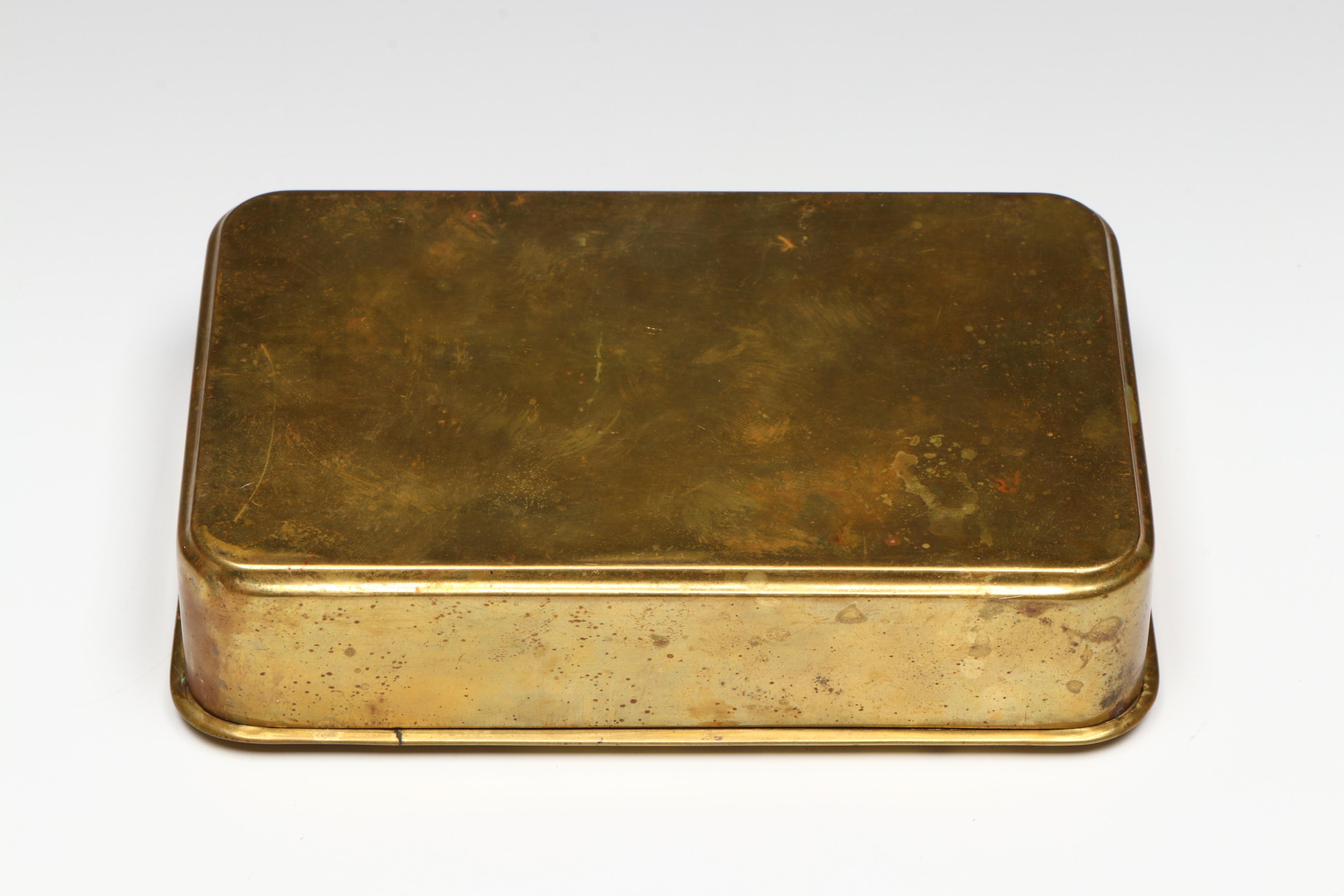 WWI "Imperium Britannicum" Princess Mary Brass Tobacco Gift Box, 1914