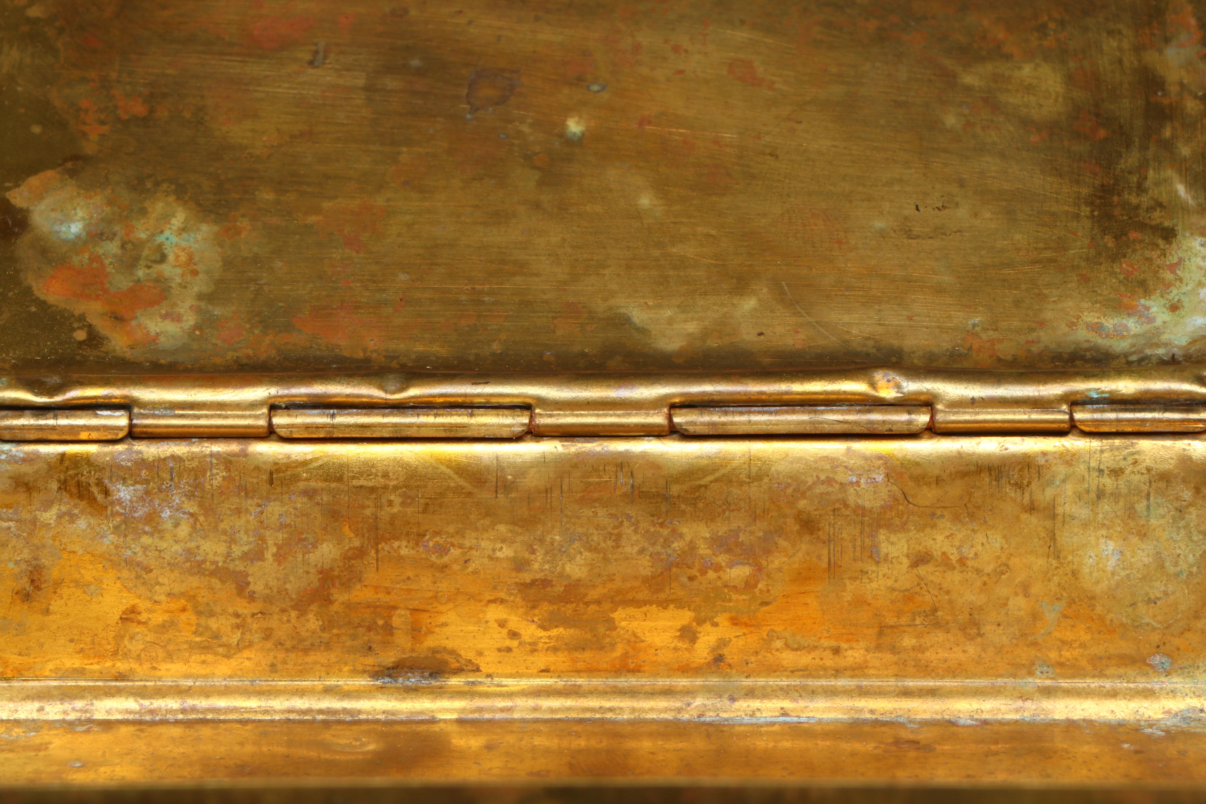 WWI "Imperium Britannicum" Princess Mary Brass Tobacco Gift Box, 1914