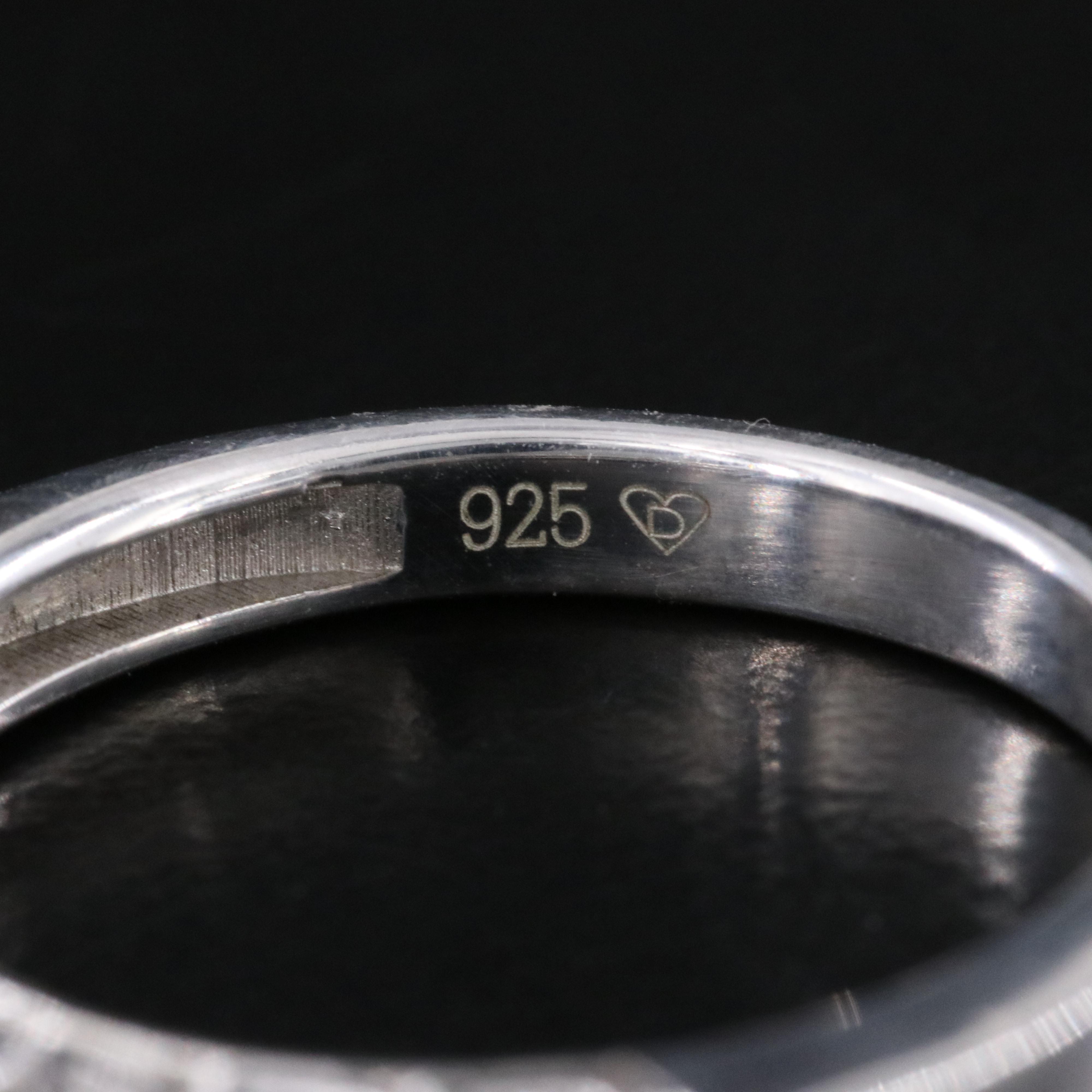 Sterling Diamond Ring Featuring Fancy Brown