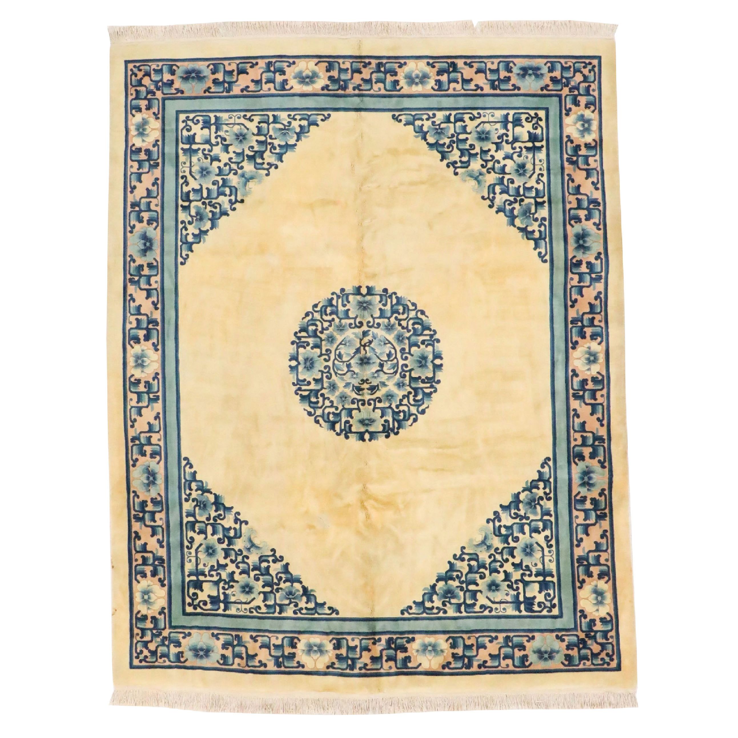 8' x 10'9 Hand-Knotted Chinese Peking Area Rug