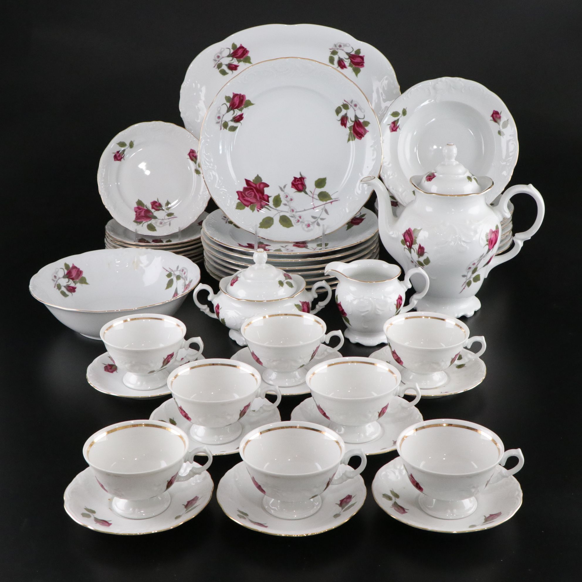 Royal Kent Five Piece Porcelain Setting for Eight Diners & More