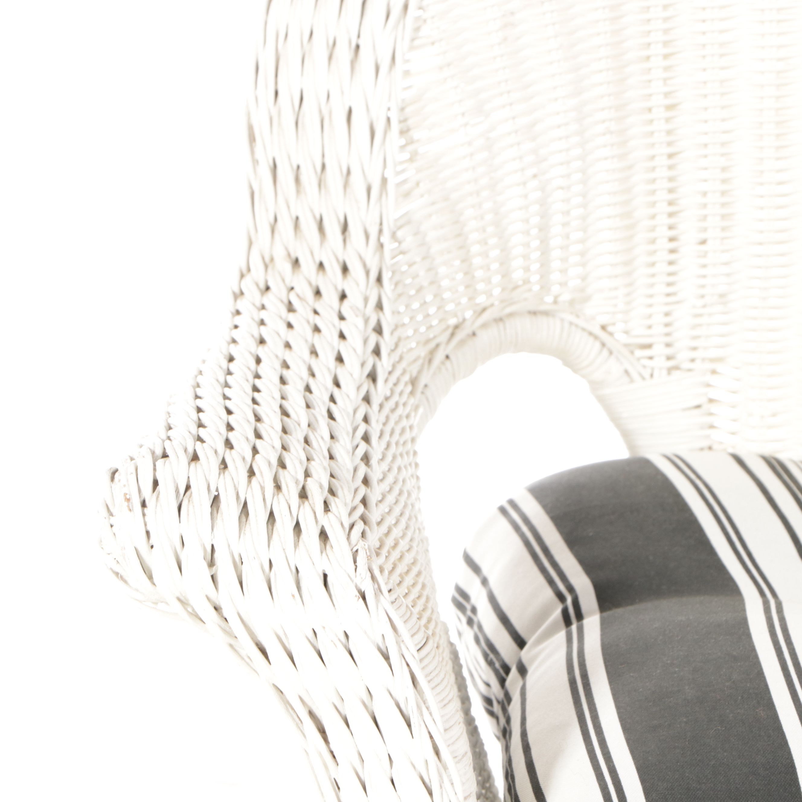 Wicker Loveseat with Pair of Armchairs