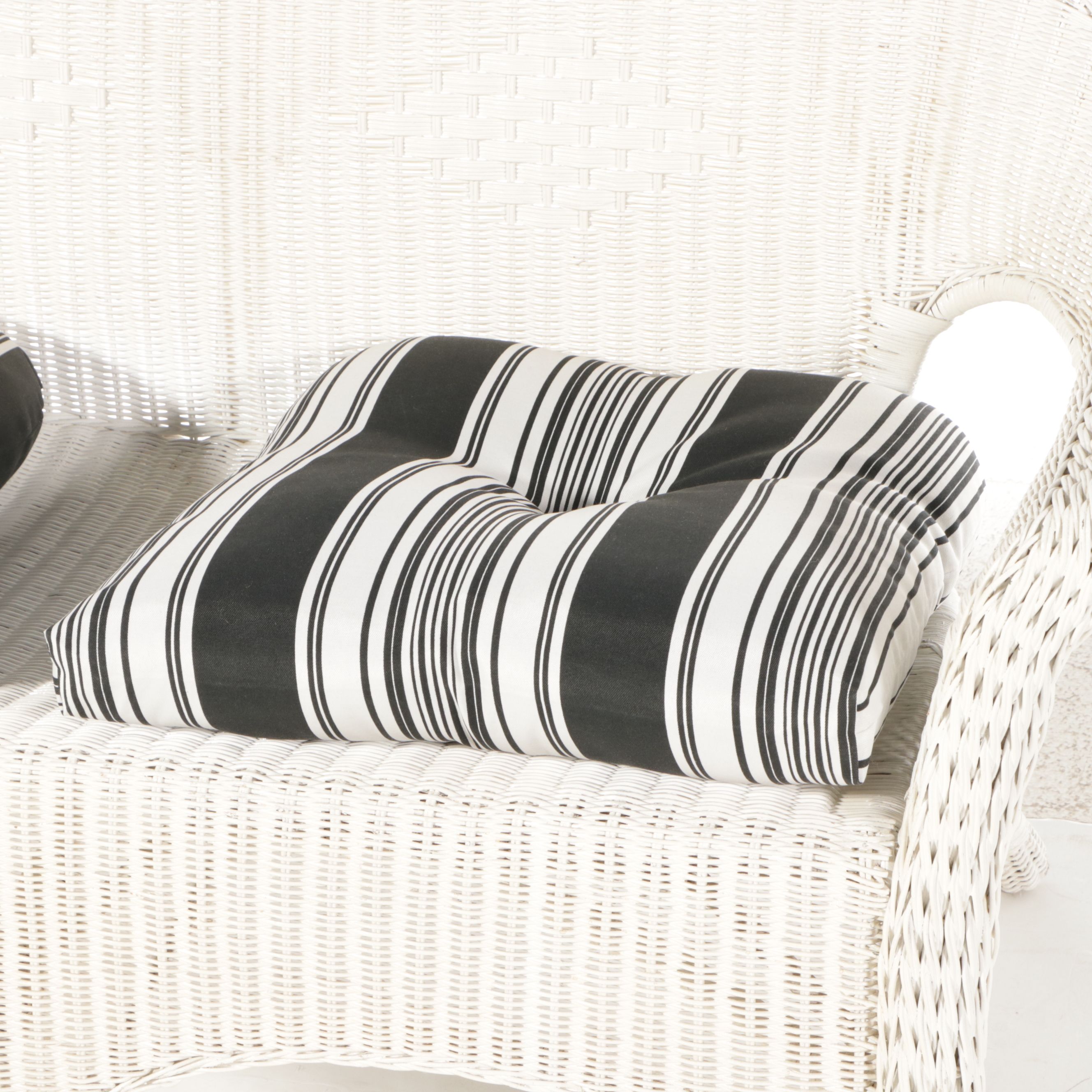 Wicker Loveseat with Pair of Armchairs